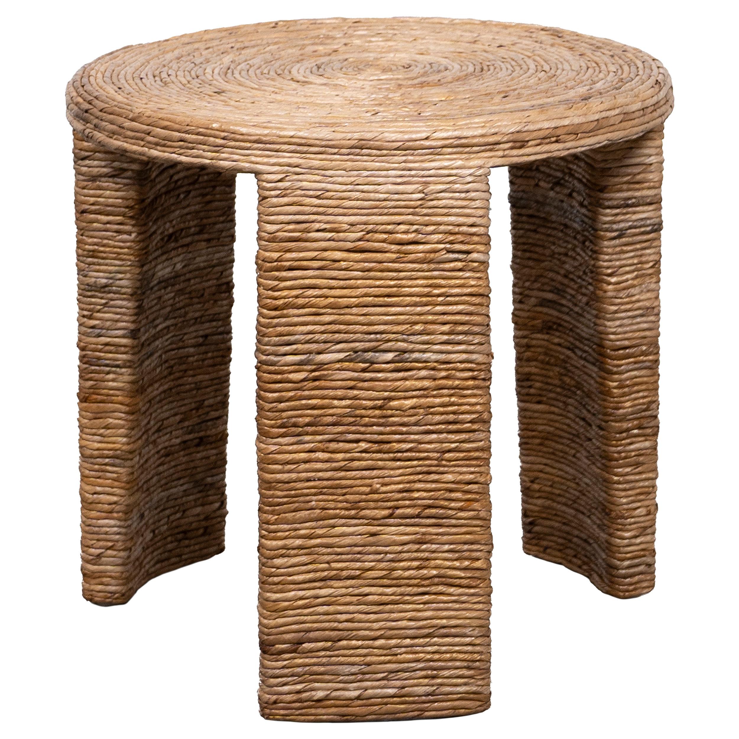 Coaster Furniture Artina 708507 Woven Rattan Round Side End Table - Natural Brown - Image 3