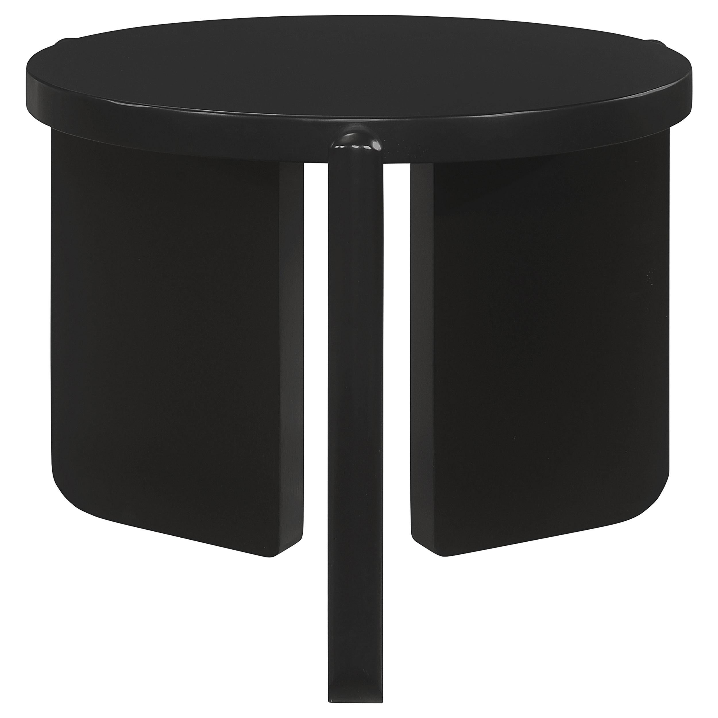 Coaster Furniture Cordova 709677 Round Solid Wood End Table – Black