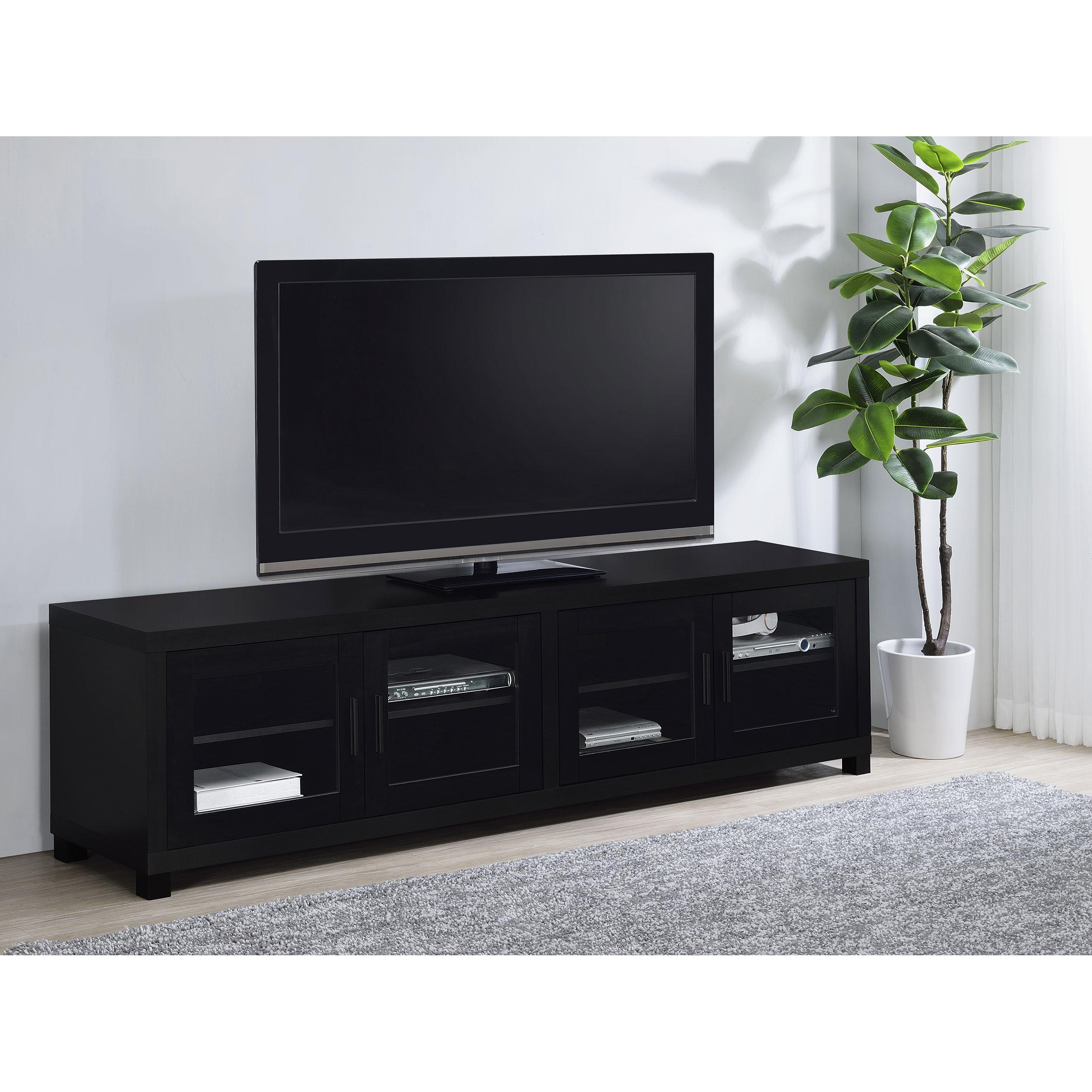 Coaster Furniture Jupiter 736303 4-door Engineered Wood 79-inch TV Stand - Black - Image 2
