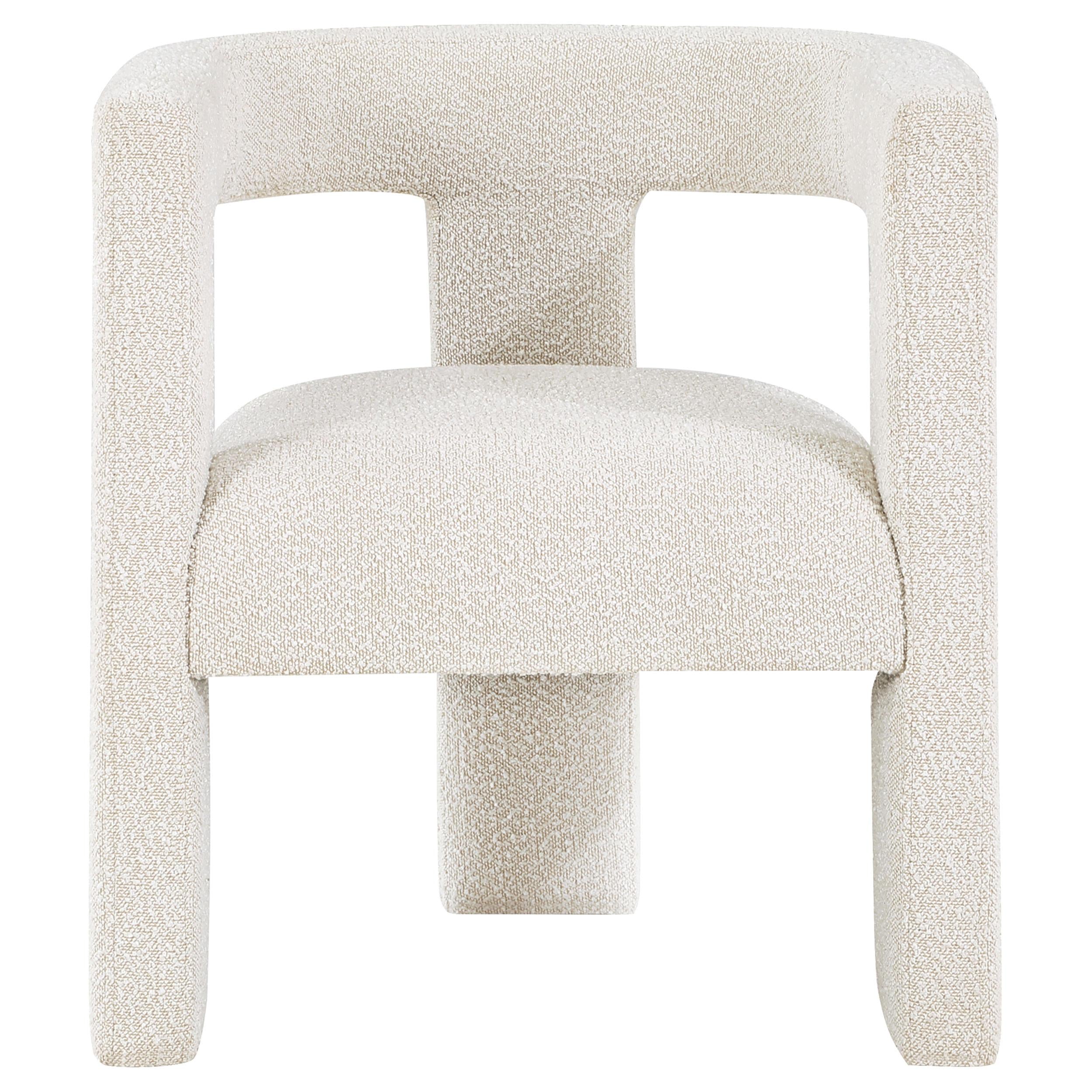 Coaster Furniture Petra 902881 Boucle Upholstered Accent Side Chair - White - Image 3