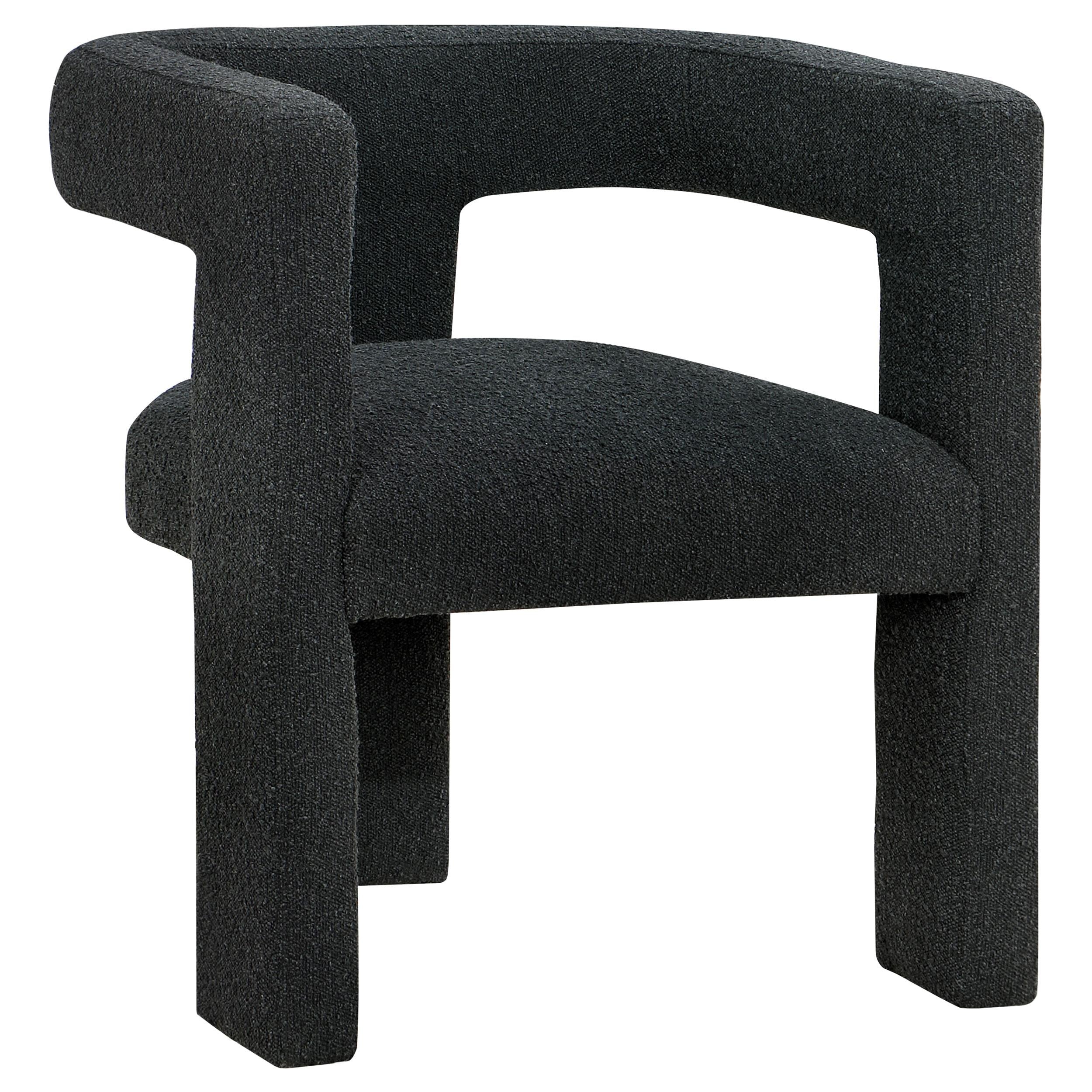 Coaster Furniture Petra 902882 Boucle Upholstered Accent Side Chair – Black