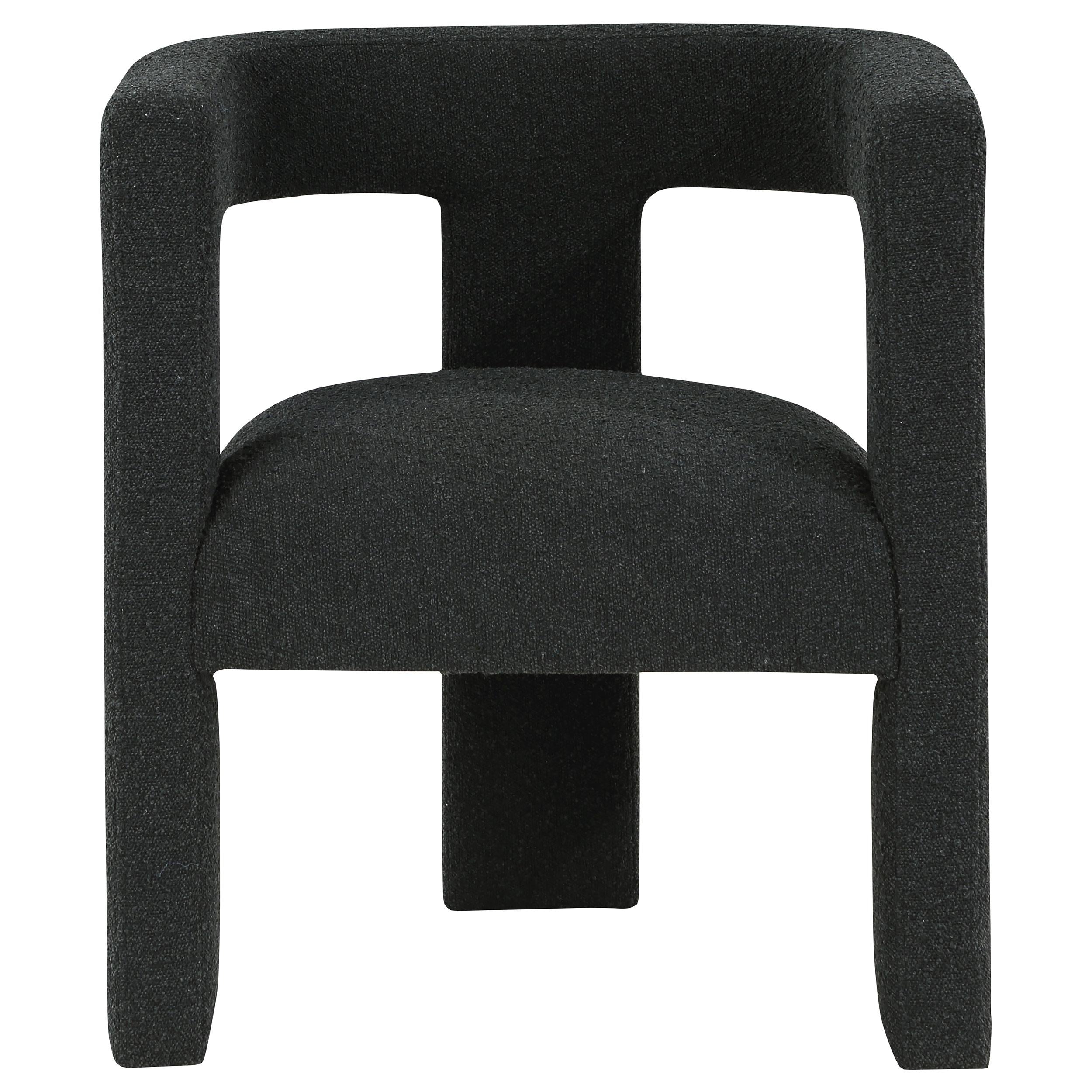 Coaster Furniture Petra 902882 Boucle Upholstered Accent Side Chair - Black - Image 2