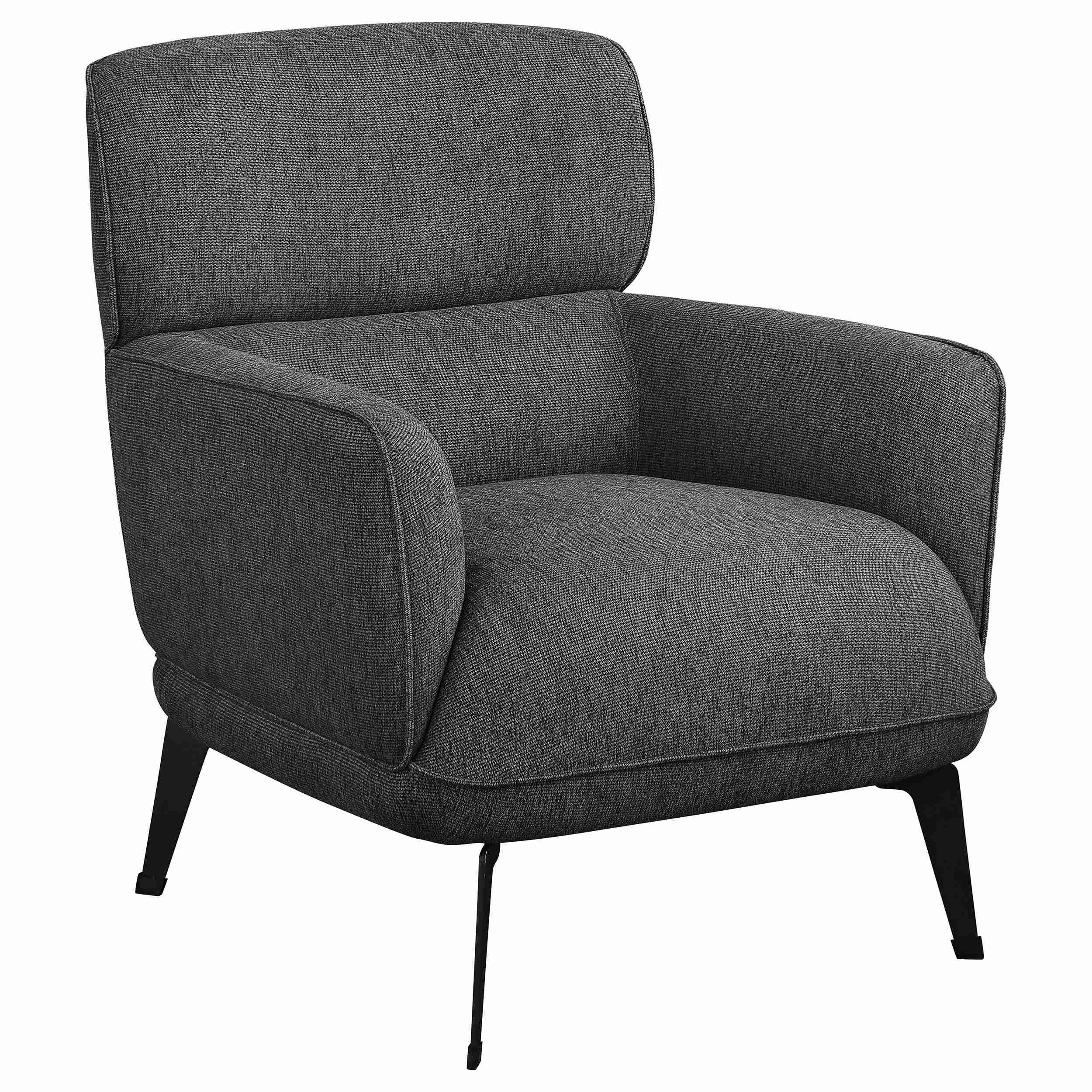 Coaster Furniture Andrea 903082 Upholstered Crecent Arm Accent Chair – Grey