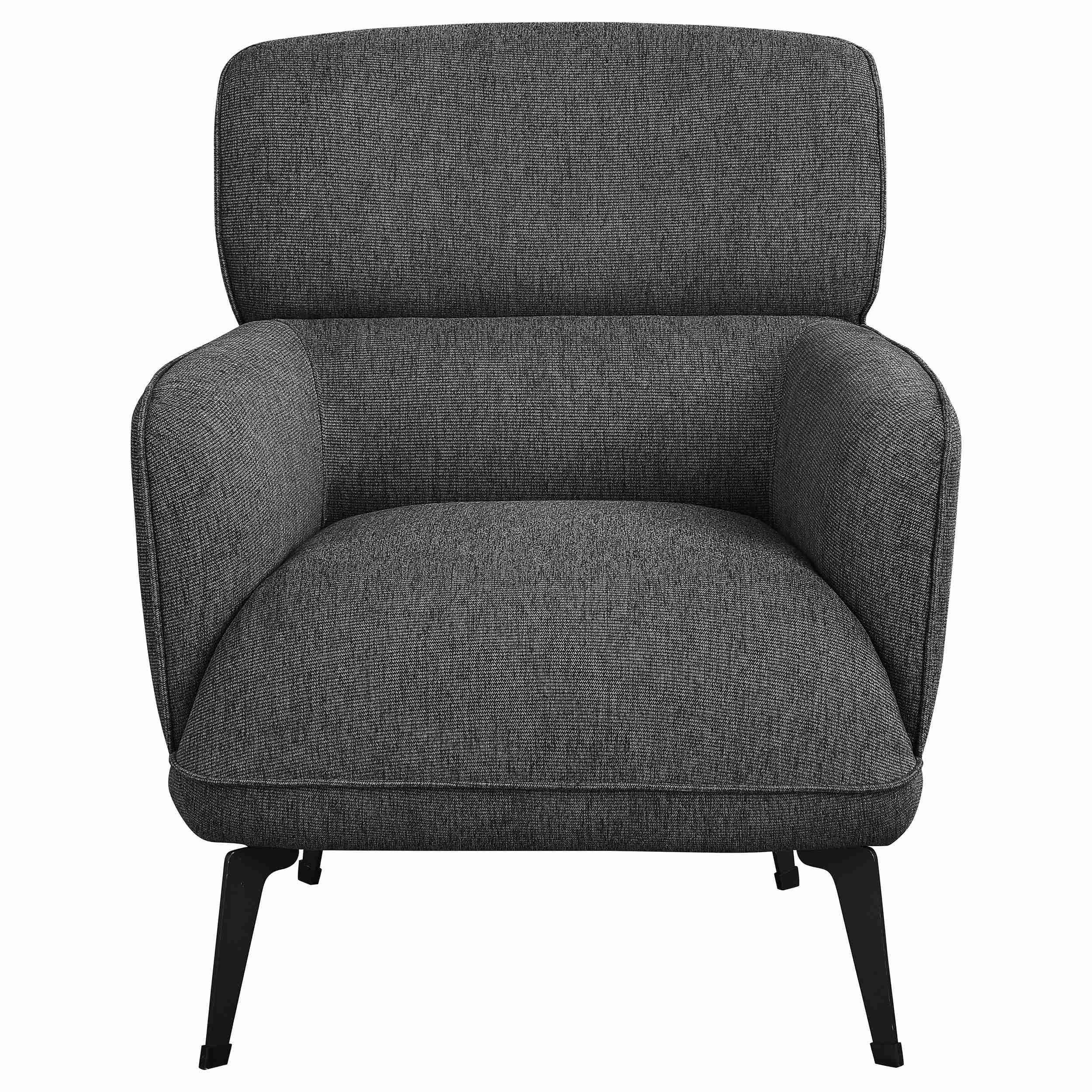 Coaster Furniture Andrea 903082 Upholstered Crecent Arm Accent Chair - Grey - Image 3