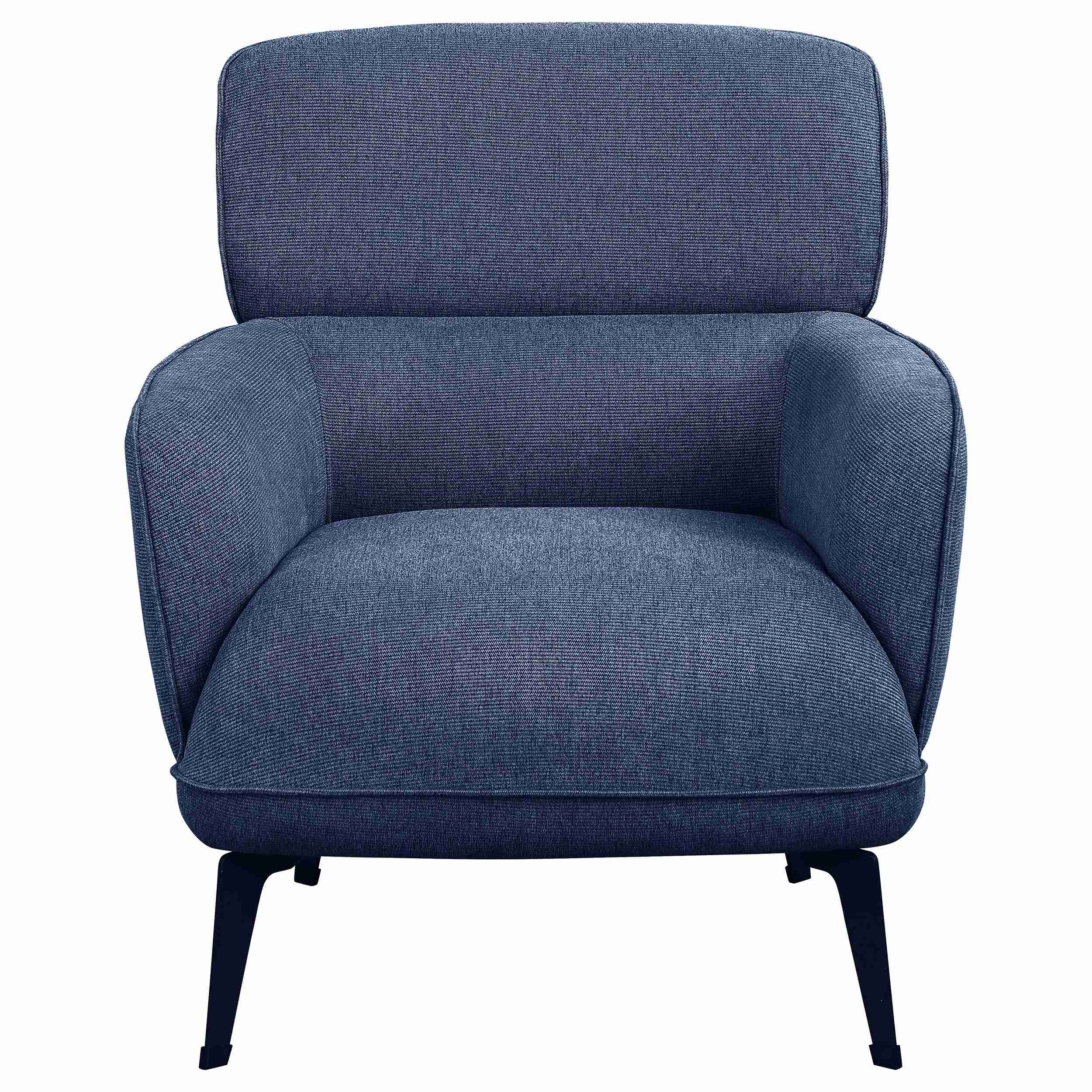 Coaster Furniture Andrea 903083 Upholstered Crecent Arm Accent Chair - Blue - Image 3