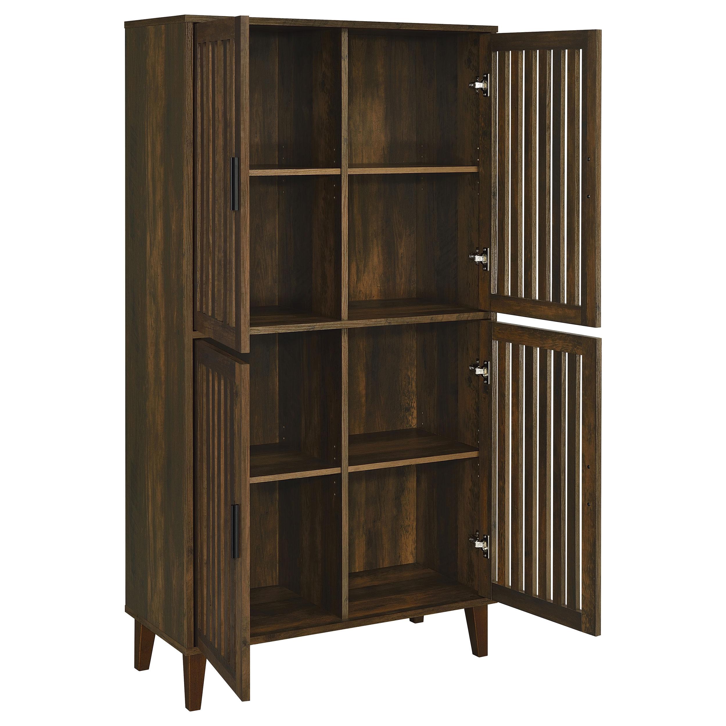 Coaster Furniture Elouise 950335 4-door Engineered Wood Tall Accent Cabinet - Dark Pine - Image 3
