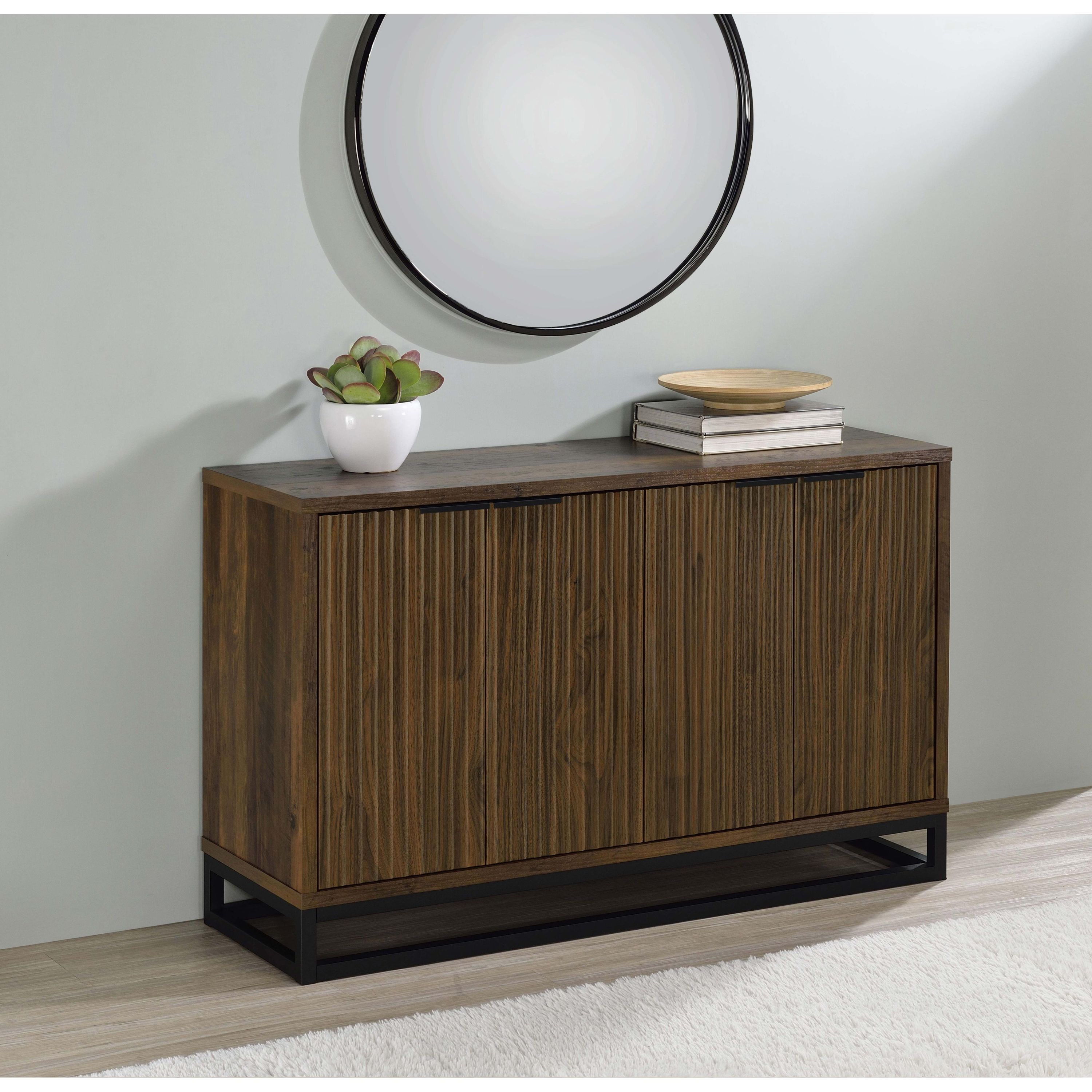 Coaster Furniture Ryatt 950393 4-door Engineered Wood Accent Cabinet - Dark Pine - Image 2