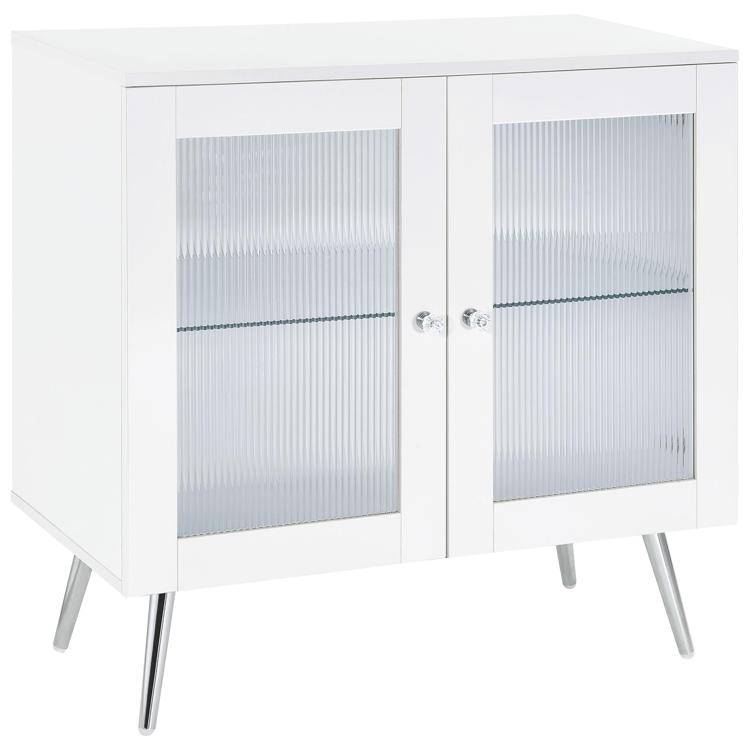Coaster Furniture Nieta 950396 2-door Engineered Wood Accent Cabinet – White High Gloss