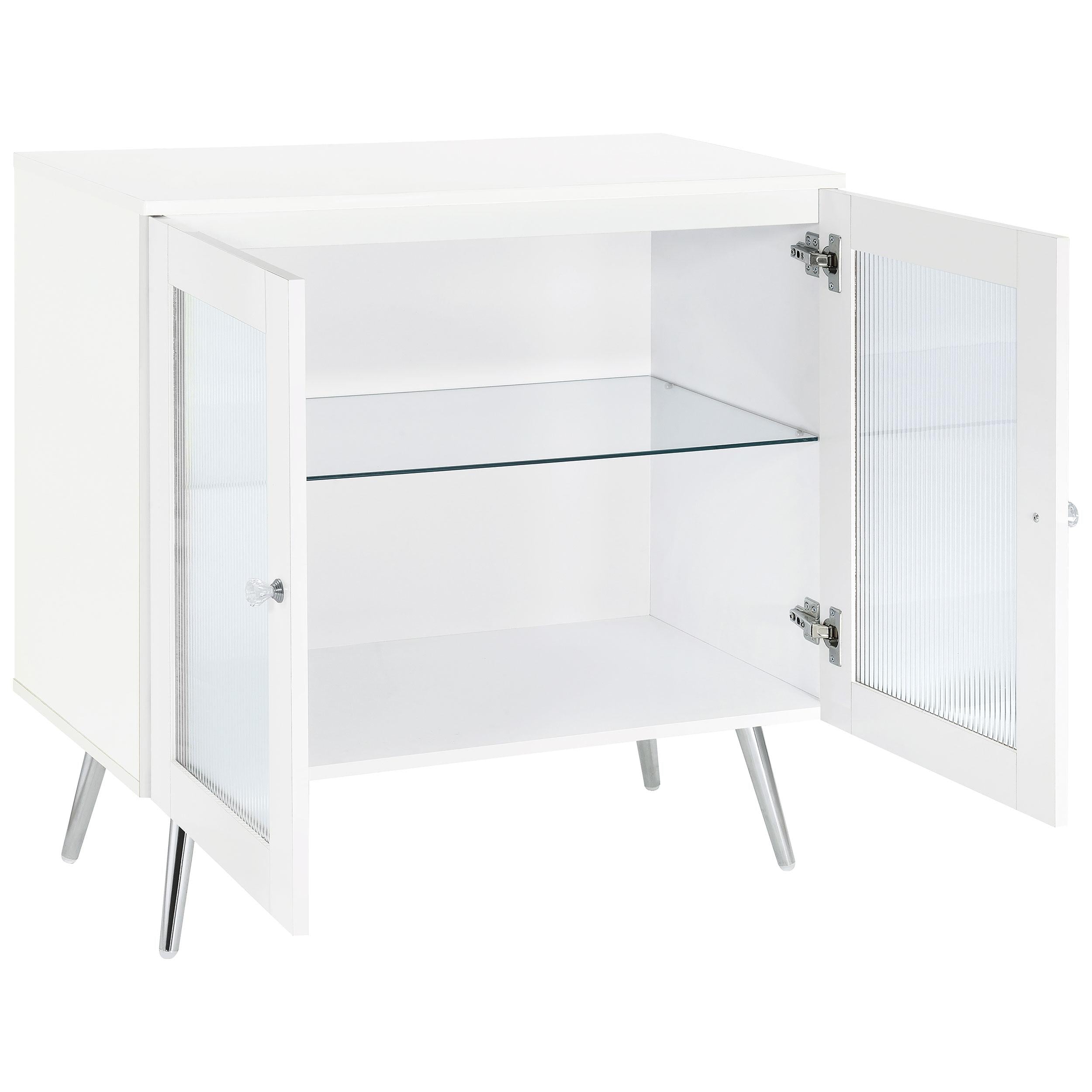 Coaster Furniture Nieta 950396 2-door Engineered Wood Accent Cabinet - White High Gloss - Image 3