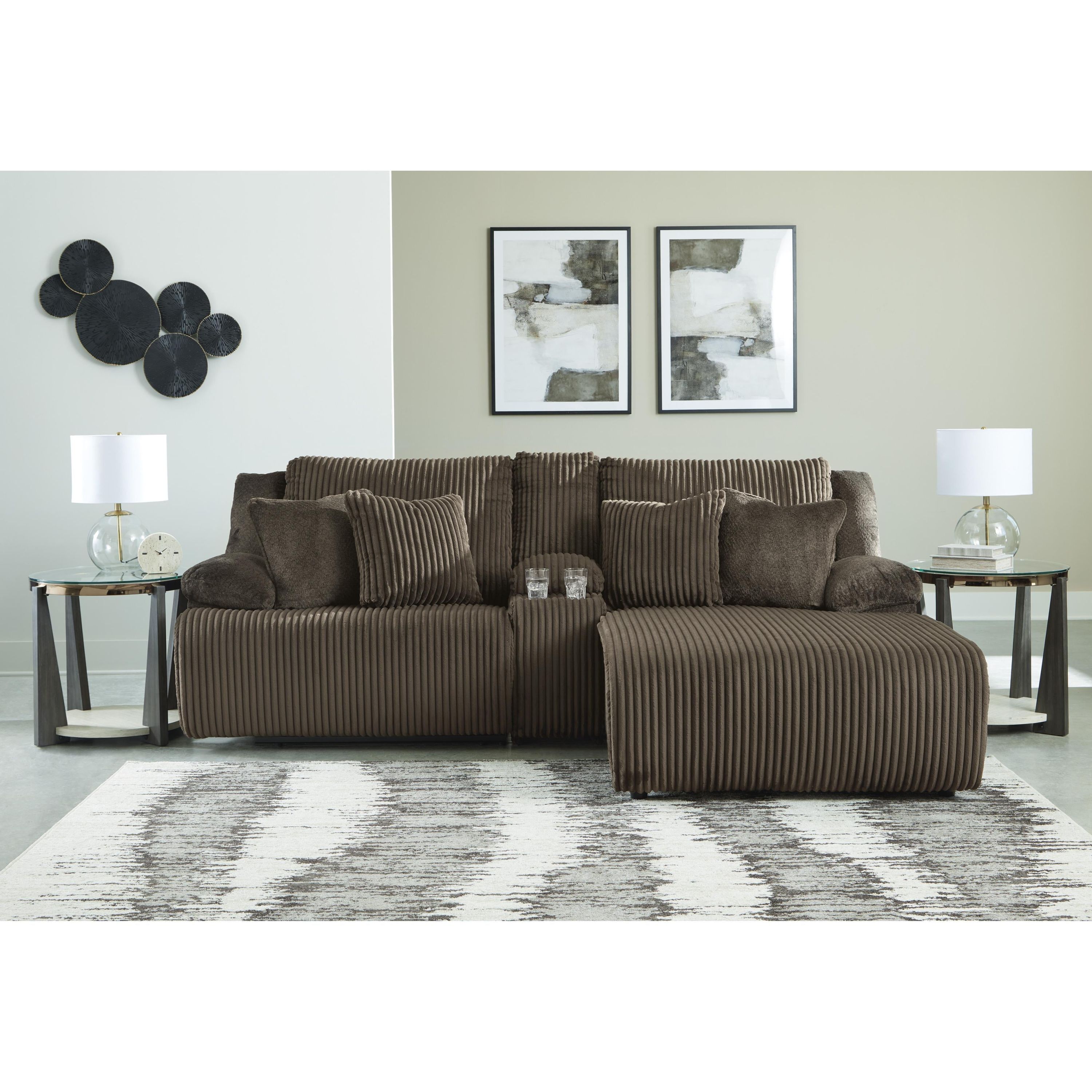 Signature Design by Ashley Top Tier 92705S4 3 pc Reclining Sectional Sofa with Chaise - Image 2