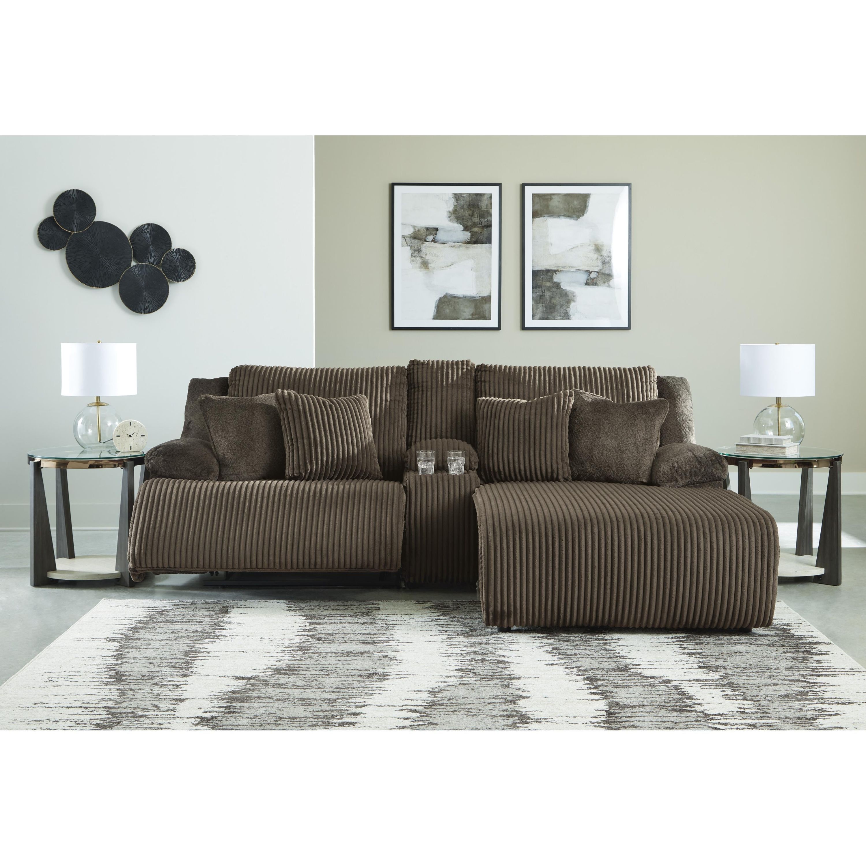 Signature Design by Ashley Top Tier 92705S4 3 pc Reclining Sectional Sofa with Chaise - Image 3
