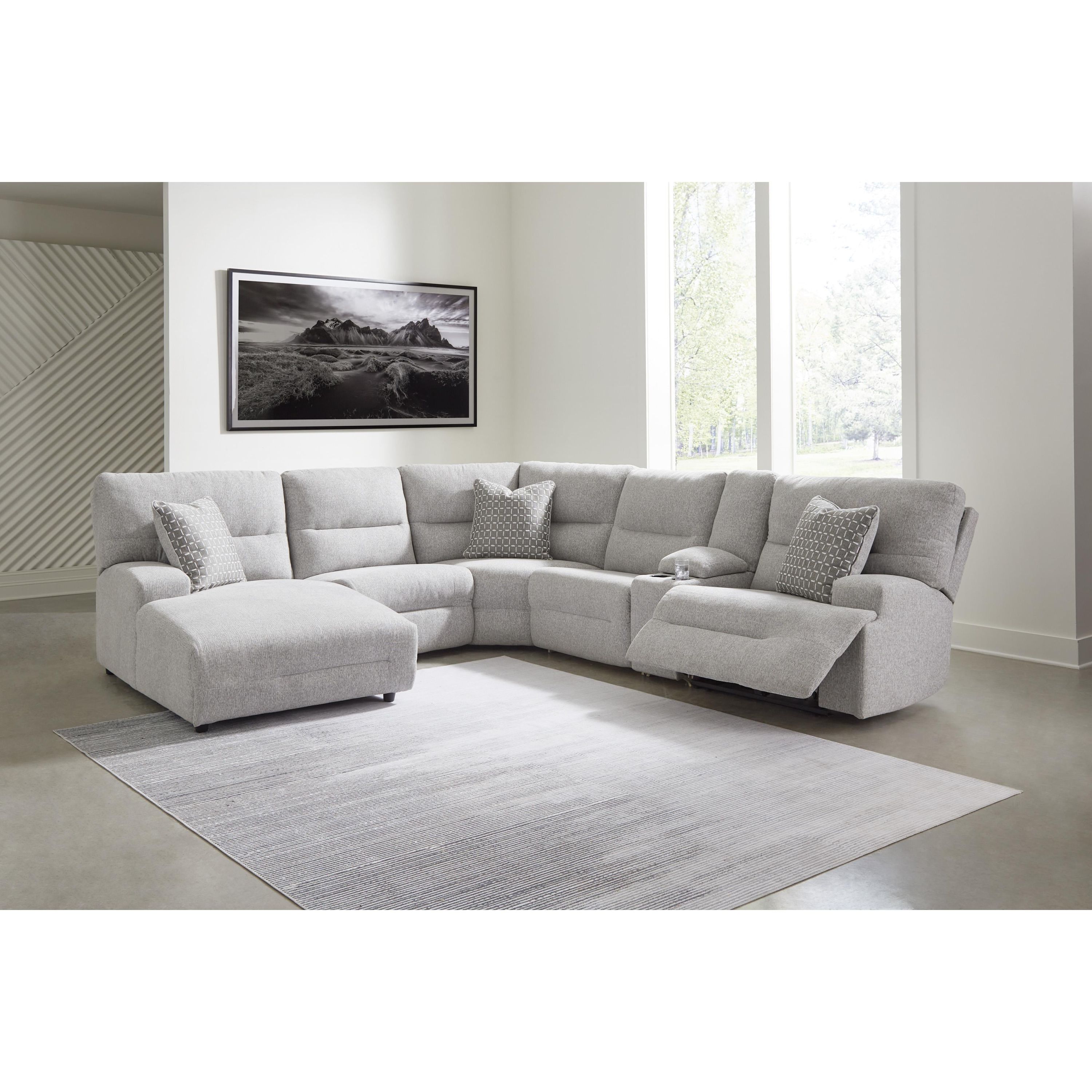 Signature Design by Ashley Acklen Place 93605S2 6 pc Power Reclining Sectional with Chaise - Image 2