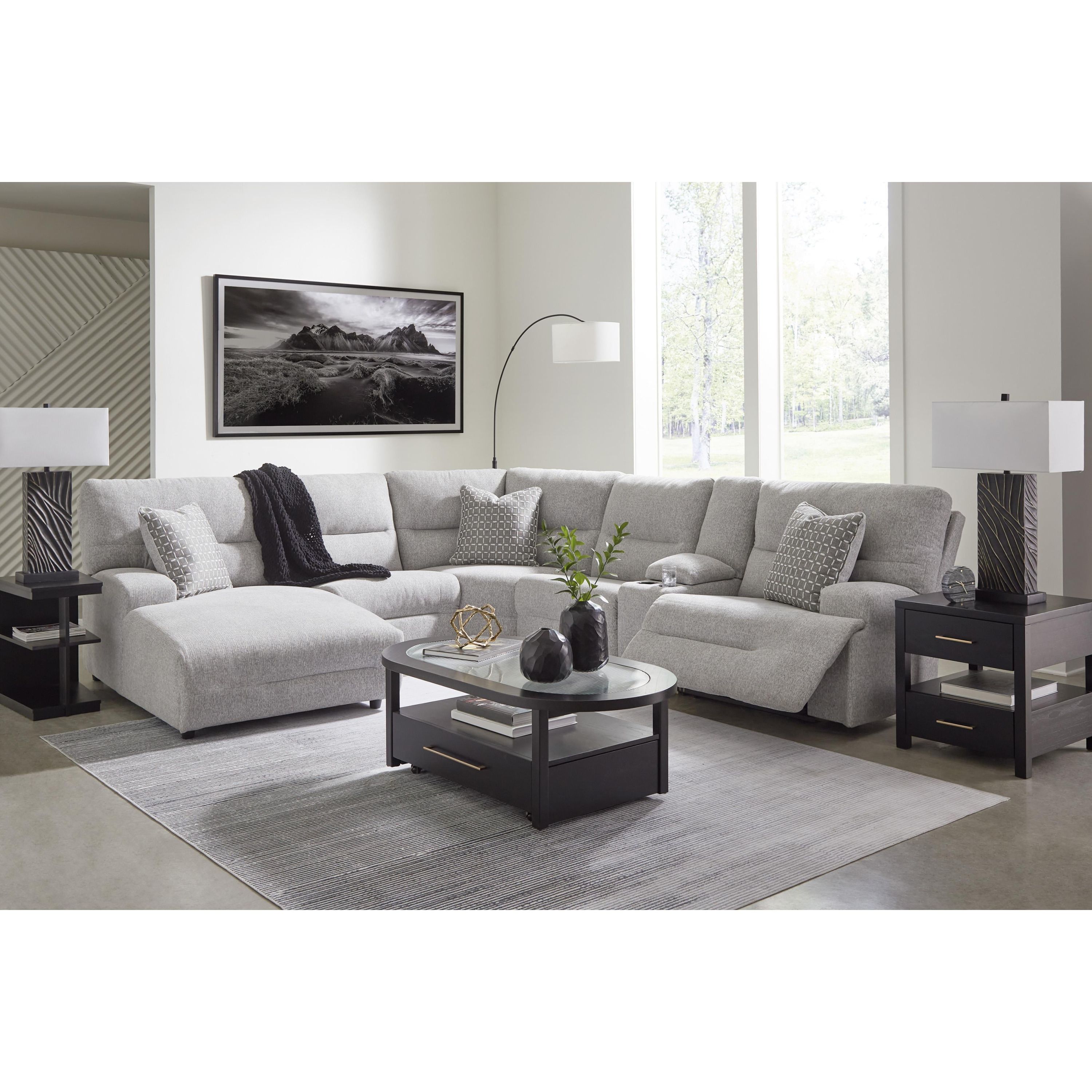Signature Design by Ashley Acklen Place 93605S2 6 pc Power Reclining Sectional with Chaise - Image 3