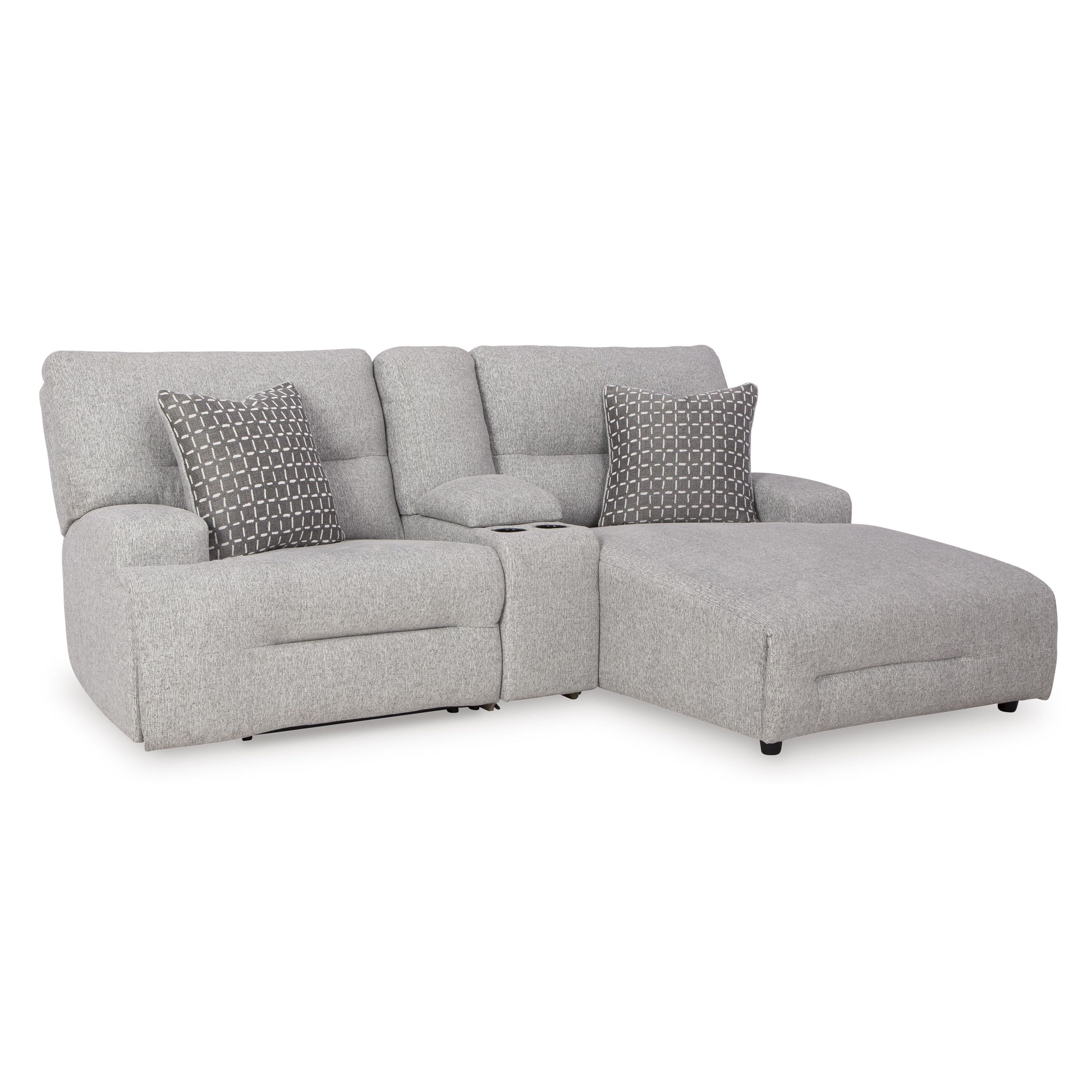 Signature Design by Ashley Acklen Place 93605S4 3 pc Power Reclining Sectional Sofa with Chaise - Image 1
