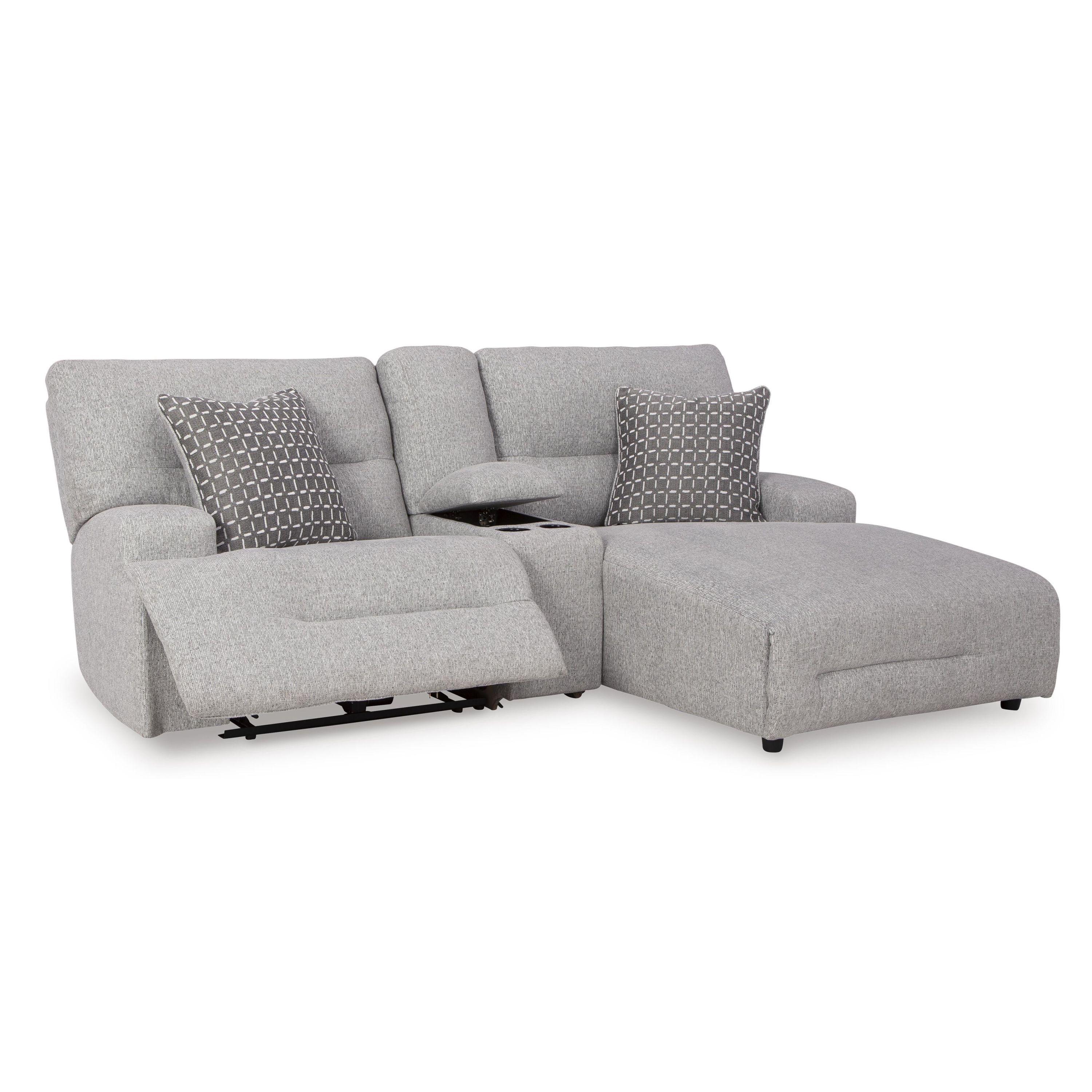 Signature Design by Ashley Acklen Place 93605S4 3 pc Power Reclining Sectional Sofa with Chaise - Image 2