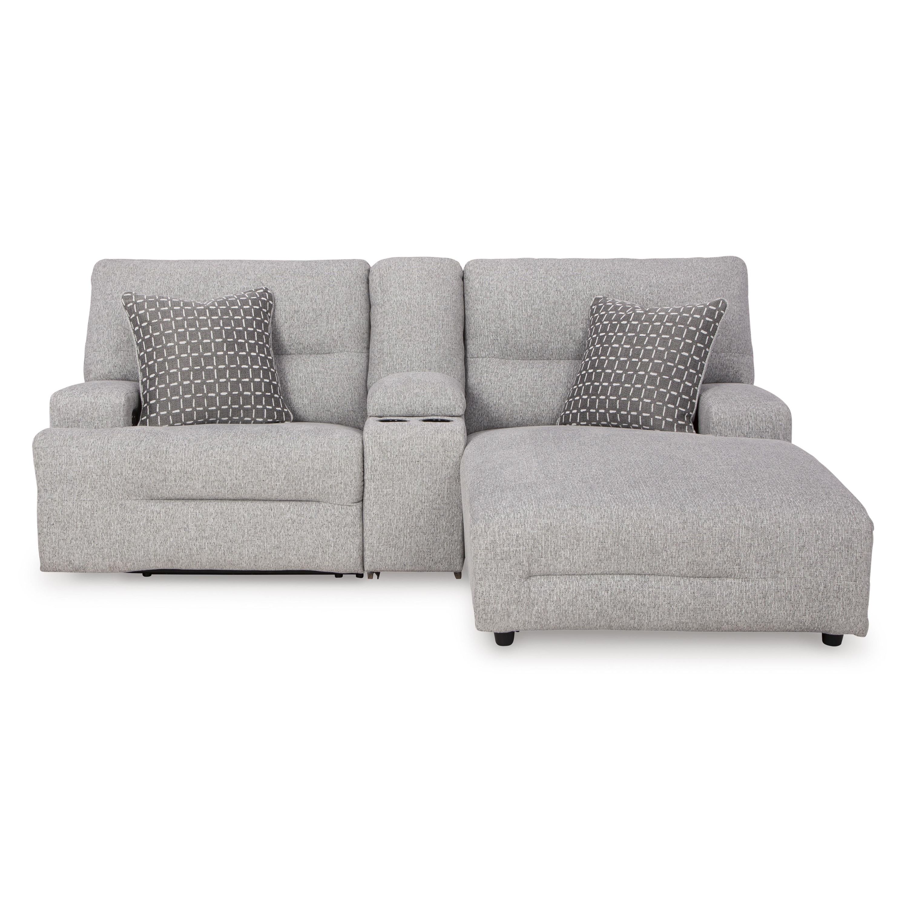 Signature Design by Ashley Acklen Place 93605S4 3 pc Power Reclining Sectional Sofa with Chaise - Image 3