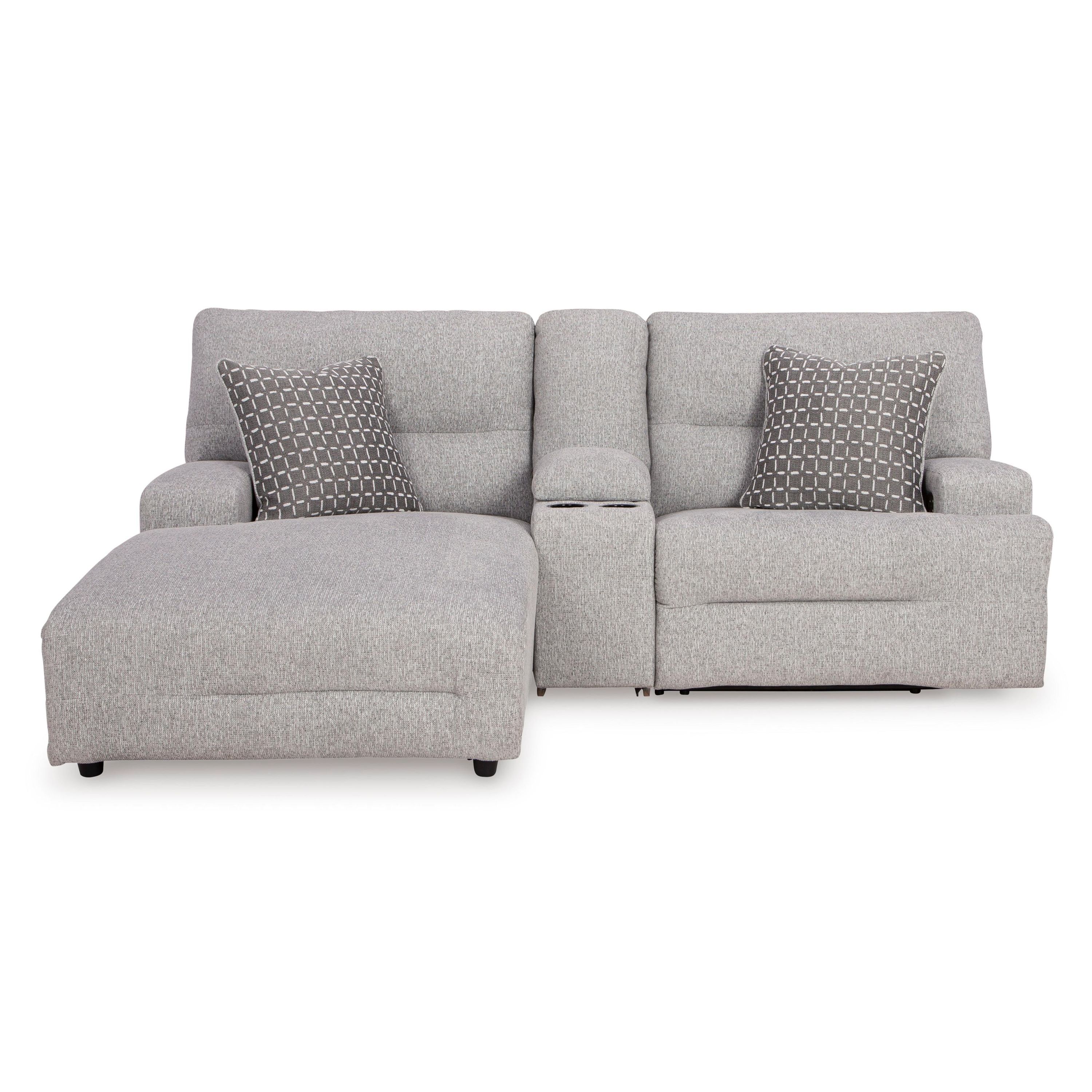 Signature Design by Ashley Acklen Place 93605S5 3 pc Power Reclining Sectional Sofa with Chaise - Image 2