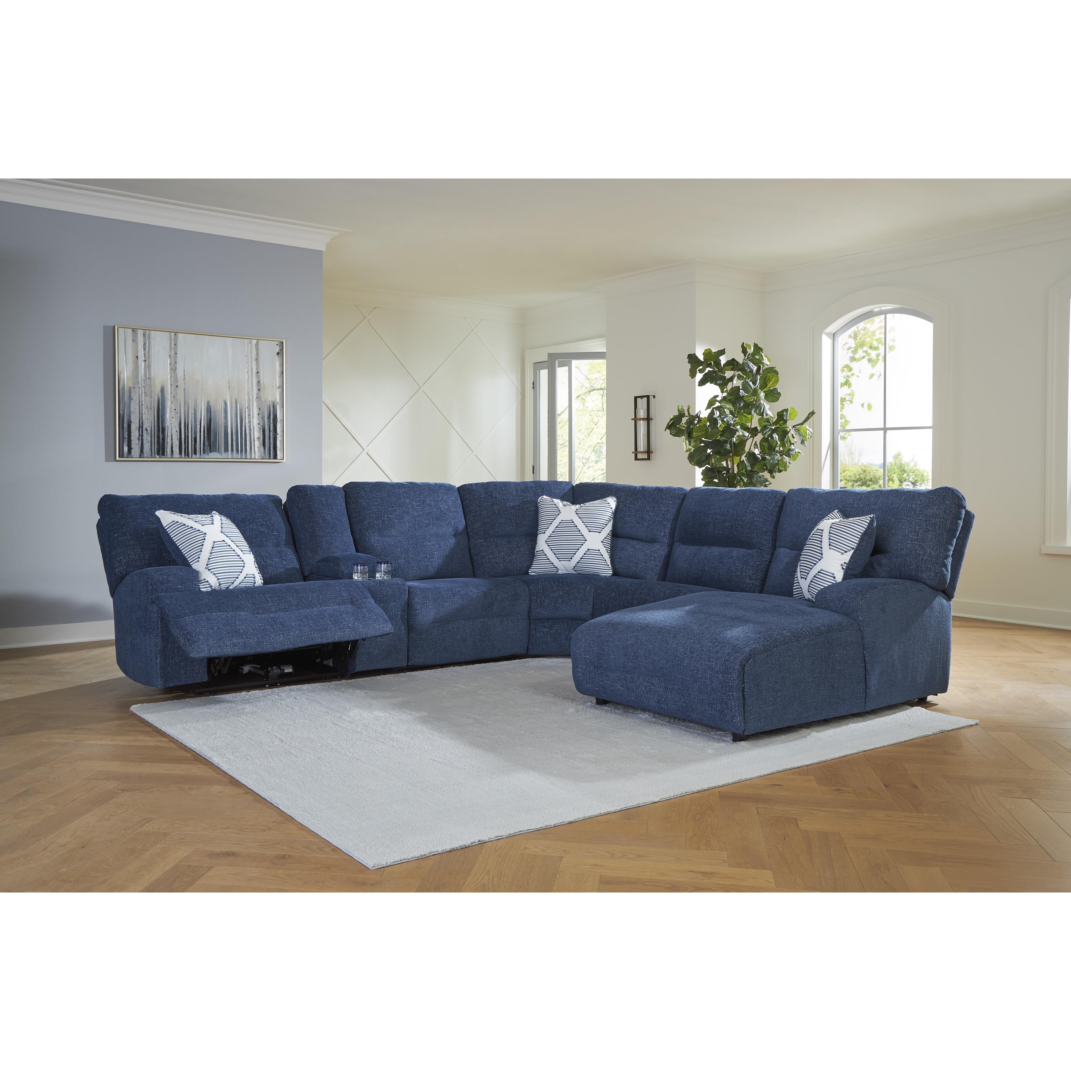 Signature Design by Ashley Acklen Place 93607S1 6 pc Power Reclining Sectional with Chaise - Image 2