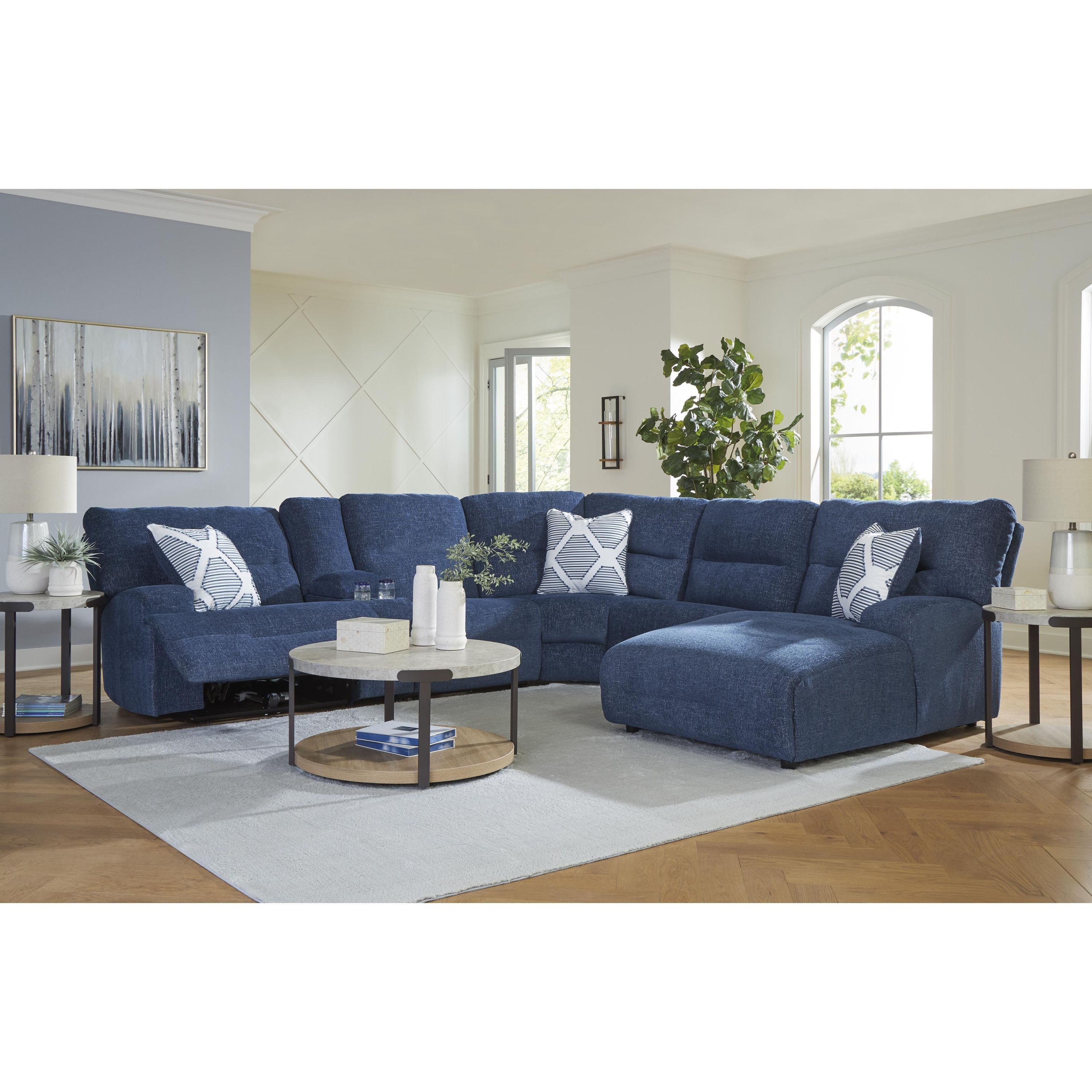Signature Design by Ashley Acklen Place 93607S1 6 pc Power Reclining Sectional with Chaise - Image 3