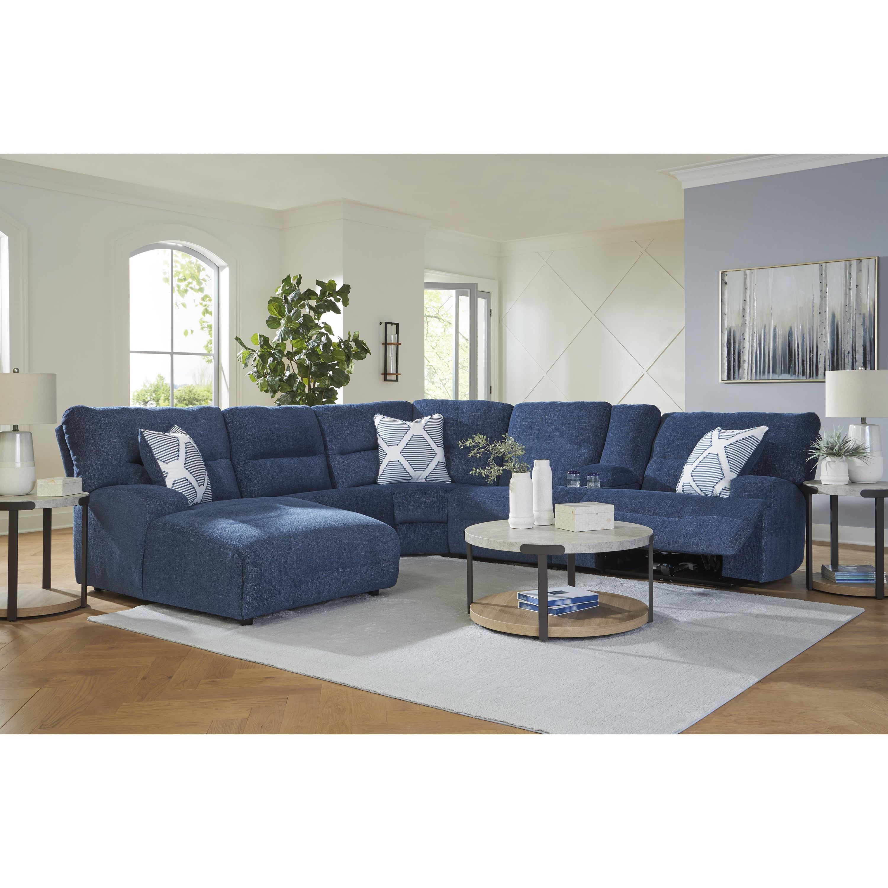 Signature Design by Ashley Acklen Place 93607S2 6 pc Power Reclining Sectional with Chaise - Image 3