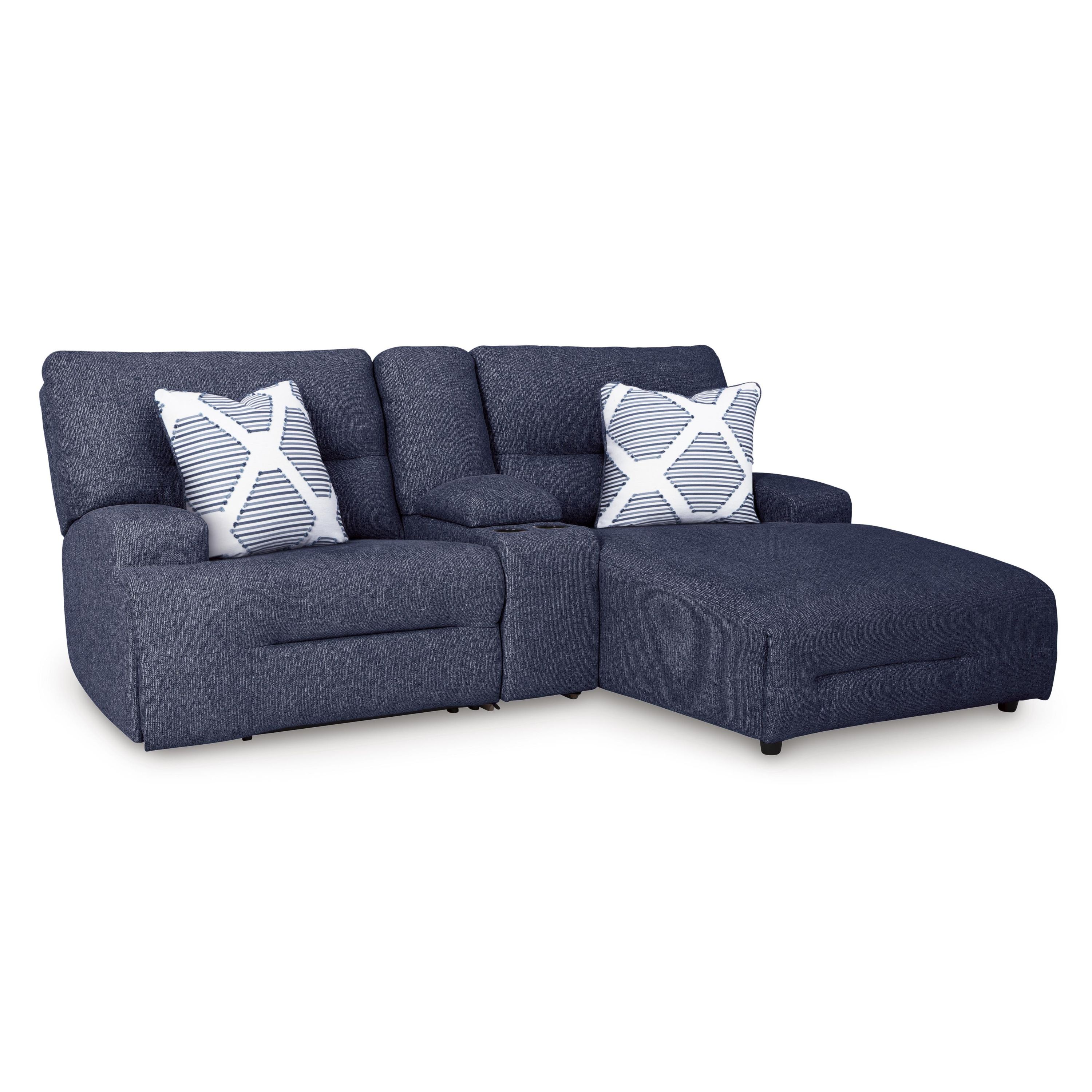 Signature Design by Ashley Acklen Place 93607S4 3 pc Power Reclining Sectional Sofa with Chaise - Image 1