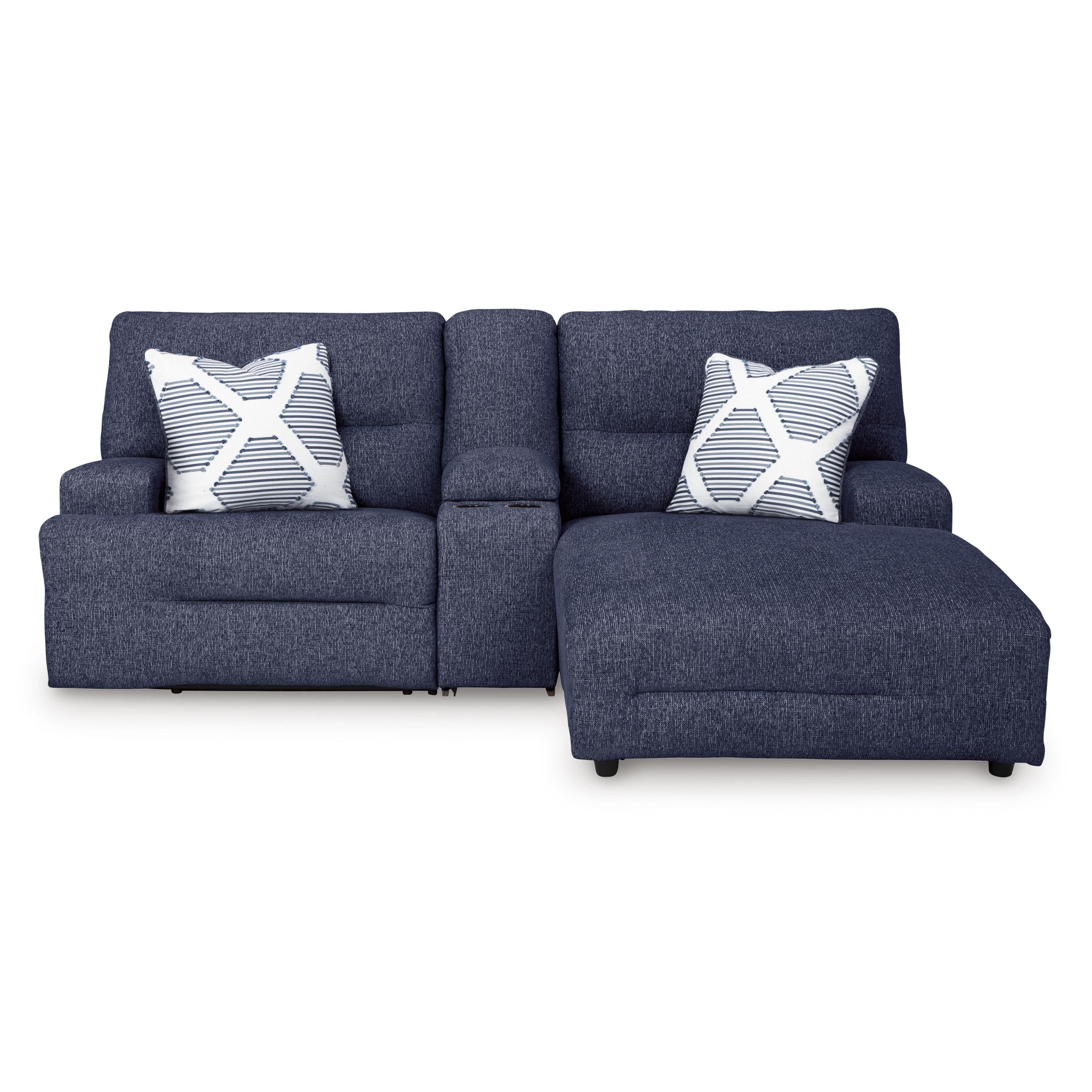 Signature Design by Ashley Acklen Place 93607S4 3 pc Power Reclining Sectional Sofa with Chaise - Image 3