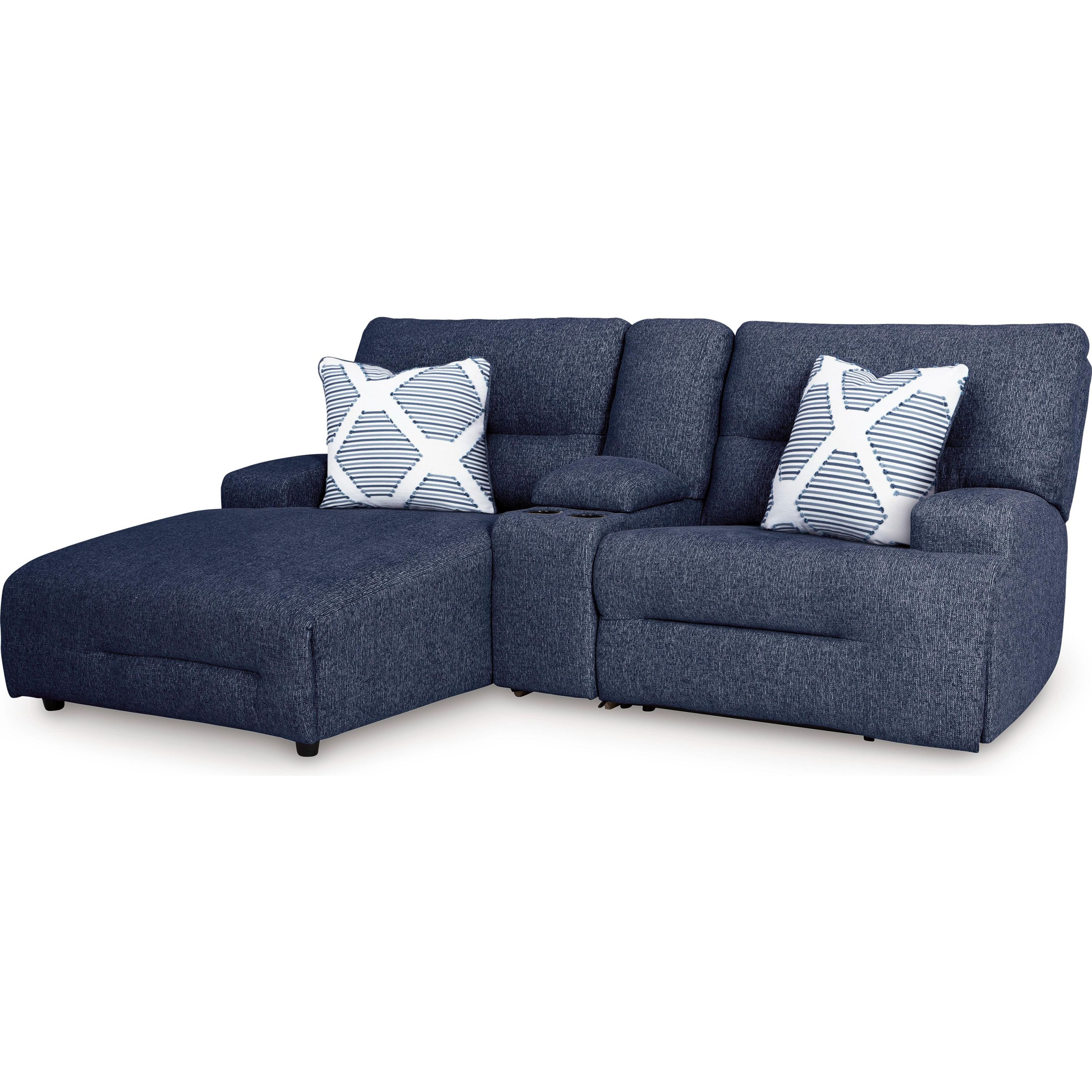 Signature Design by Ashley Acklen Place 93607S5 3 pc Power Reclining Sectional Sofa with Chaise - Image 1