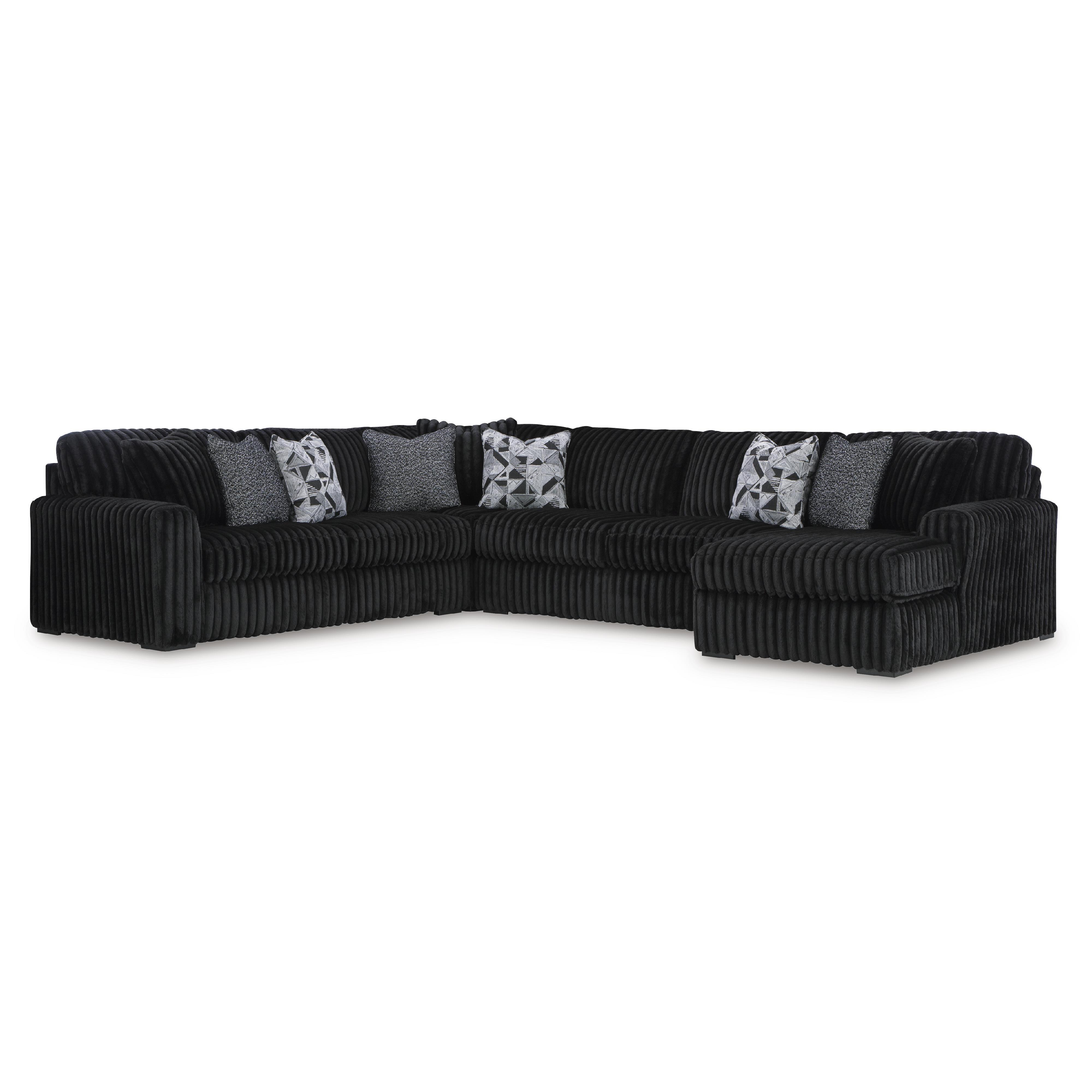 Signature Design by Ashley Midnight-Madness 98103S3 4 pc Sectional with Chaise - Image 1