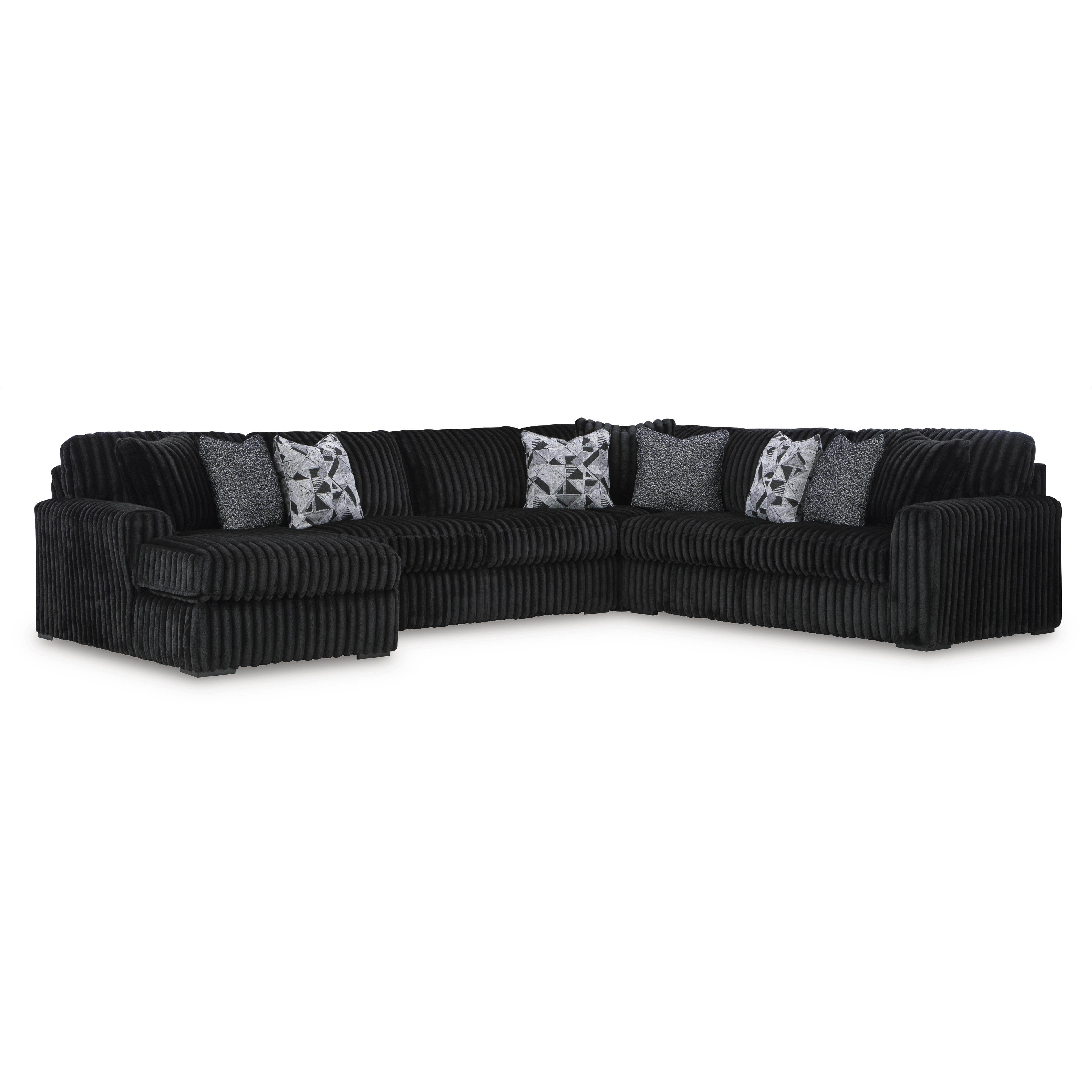 Signature Design by Ashley Midnight-Madness 98103S4 4 pc Sectional with Chaise - Image 1