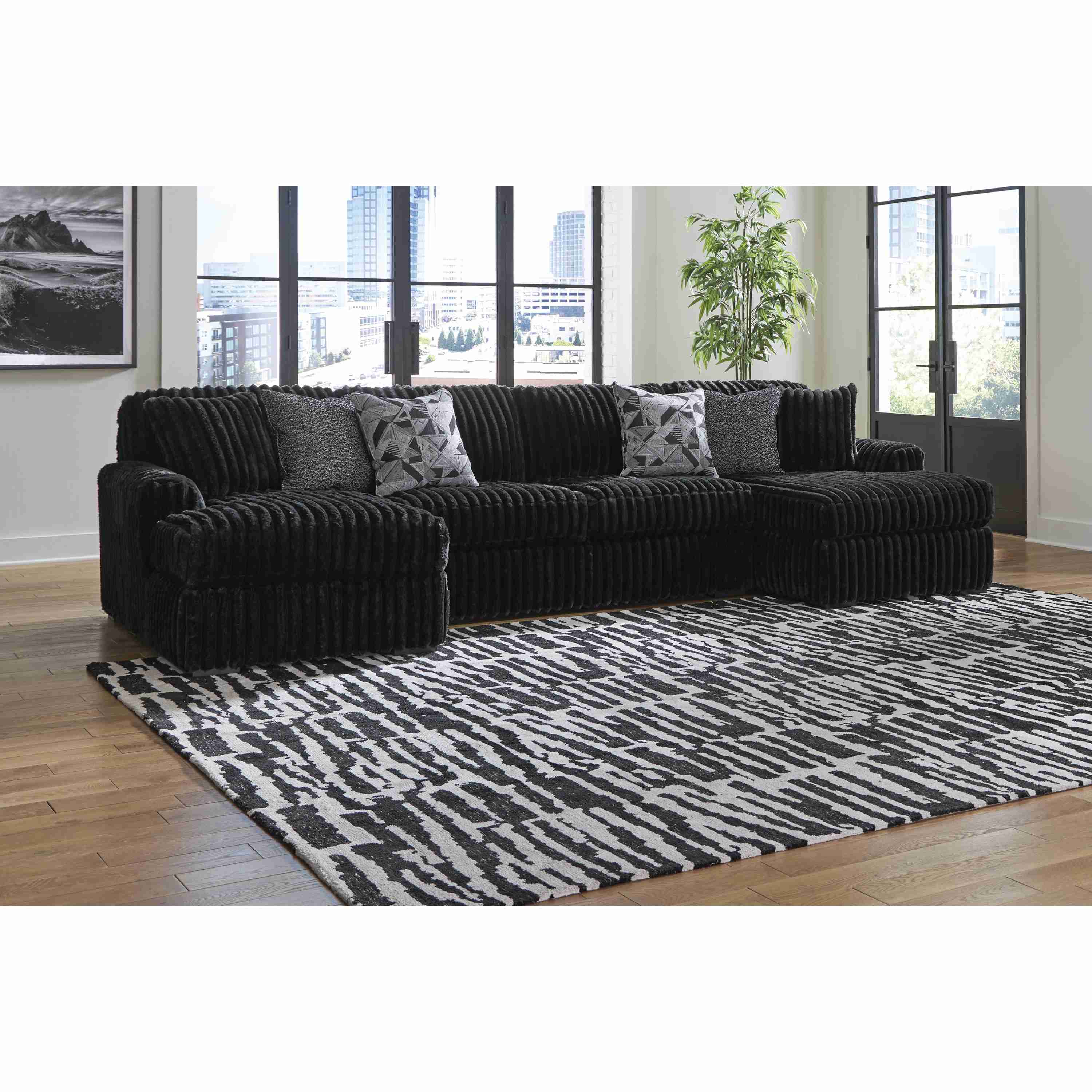 Signature Design by Ashley Midnight-Madness 98103S5 3 pc Sectional with Chaise - Image 3