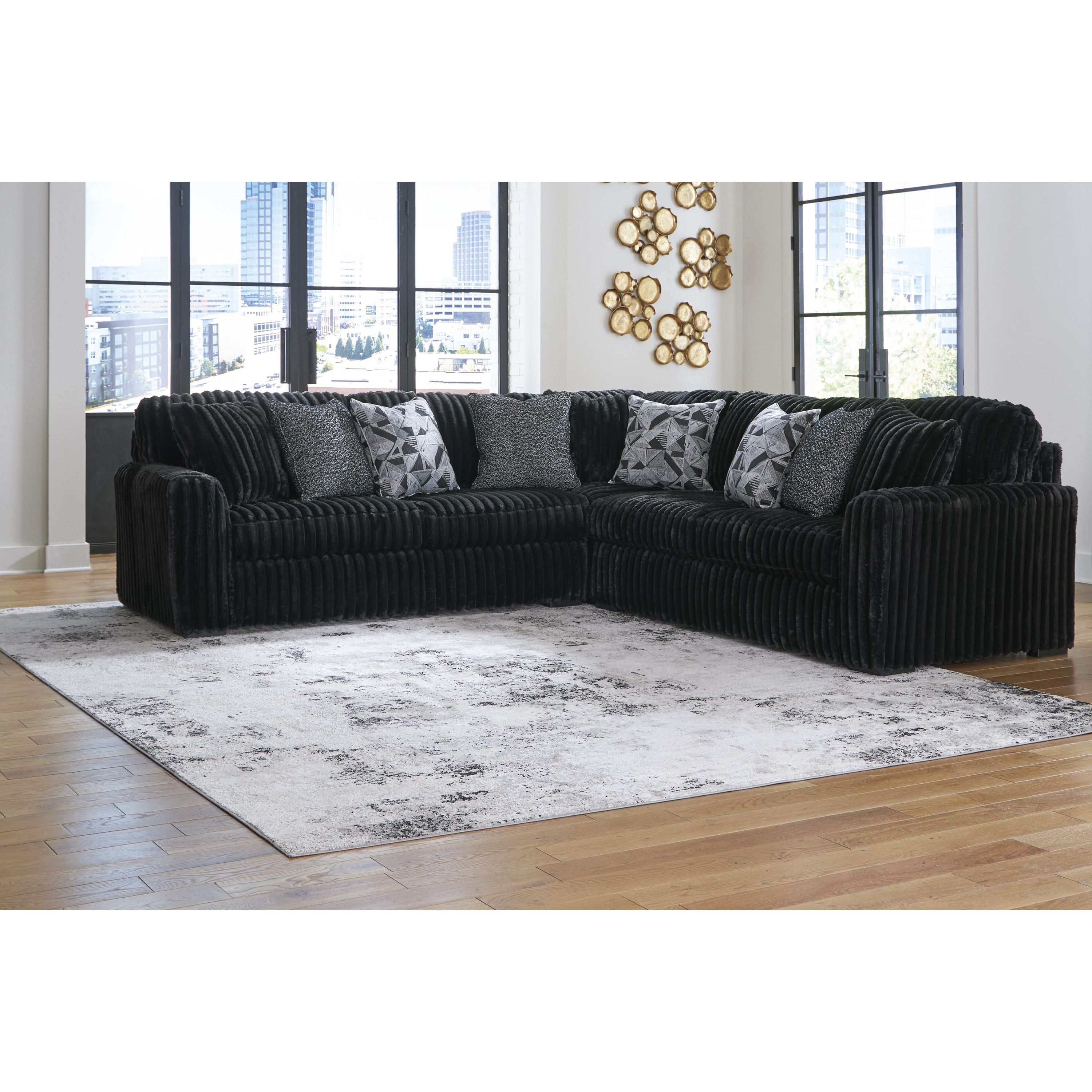 Signature Design by Ashley Midnight-Madness 98103S6 3 pc Sectional - Image 3