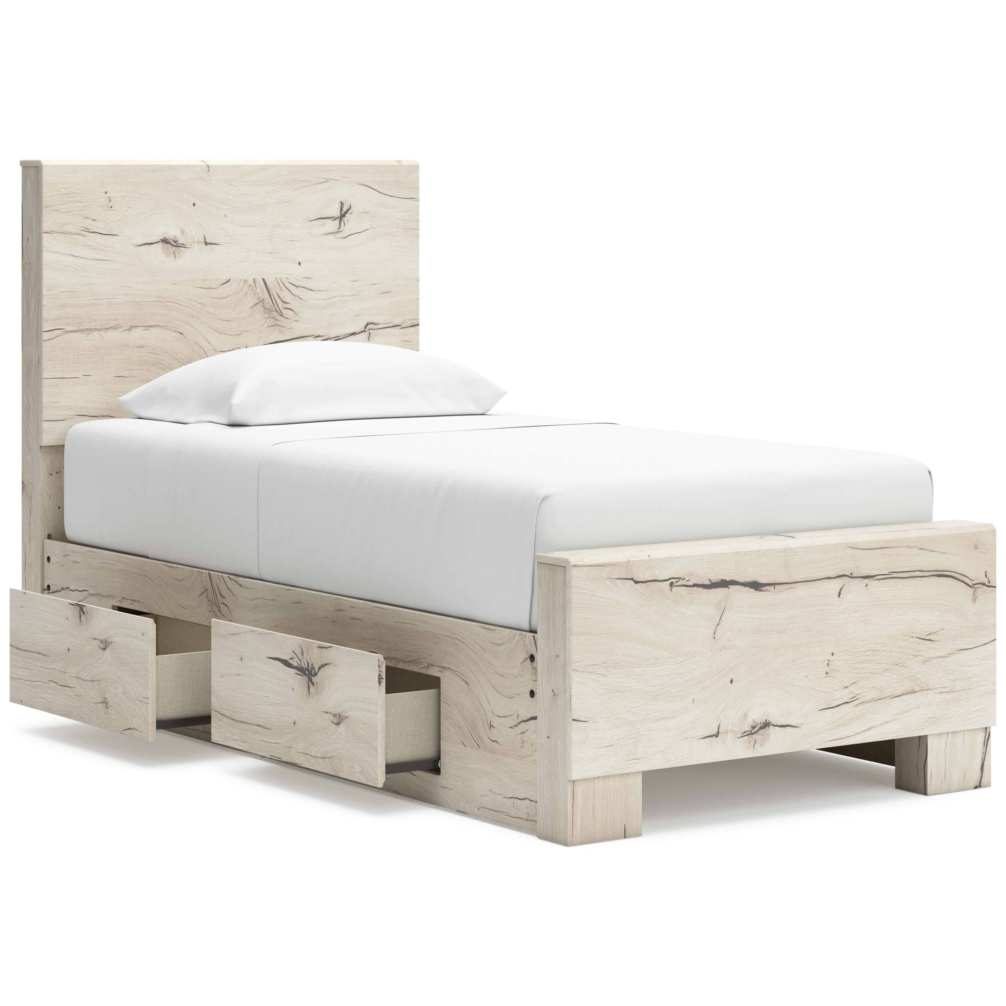 Signature Design by Ashley Lawroy B2310B23 Twin Panel Bed with Storage - Image 2