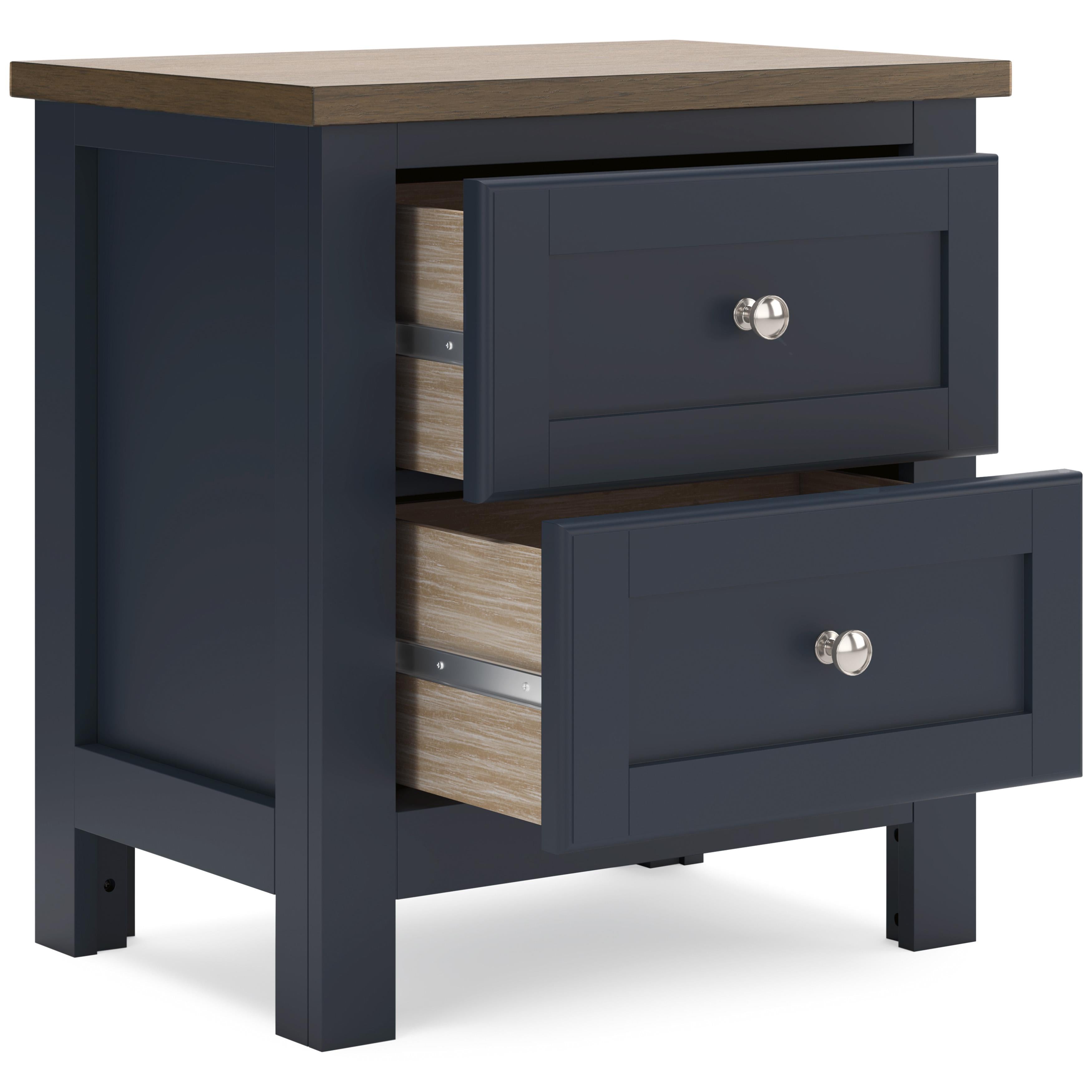 Signature Design by Ashley Landocken B414-92 Two Drawer Night Stand - Image 2