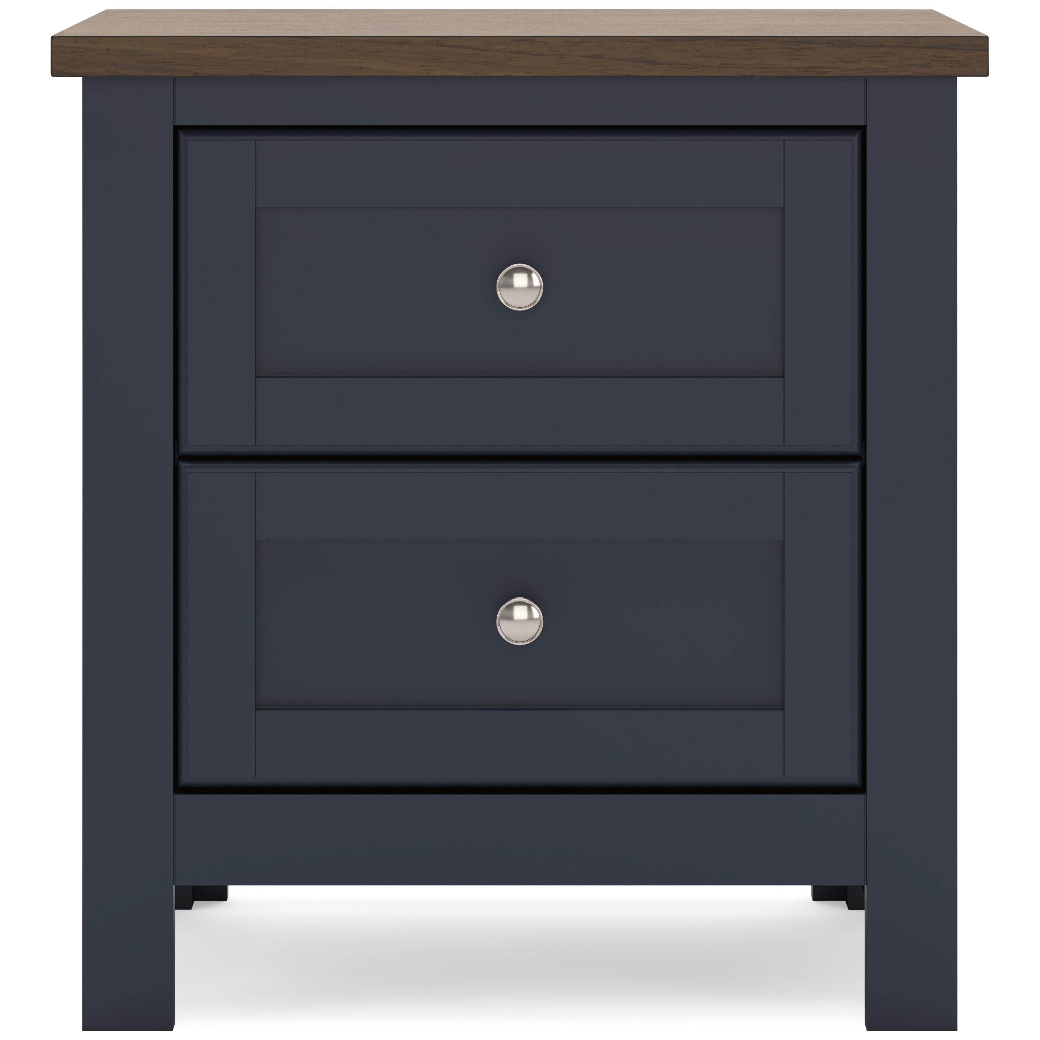 Signature Design by Ashley Landocken B414-92 Two Drawer Night Stand - Image 3