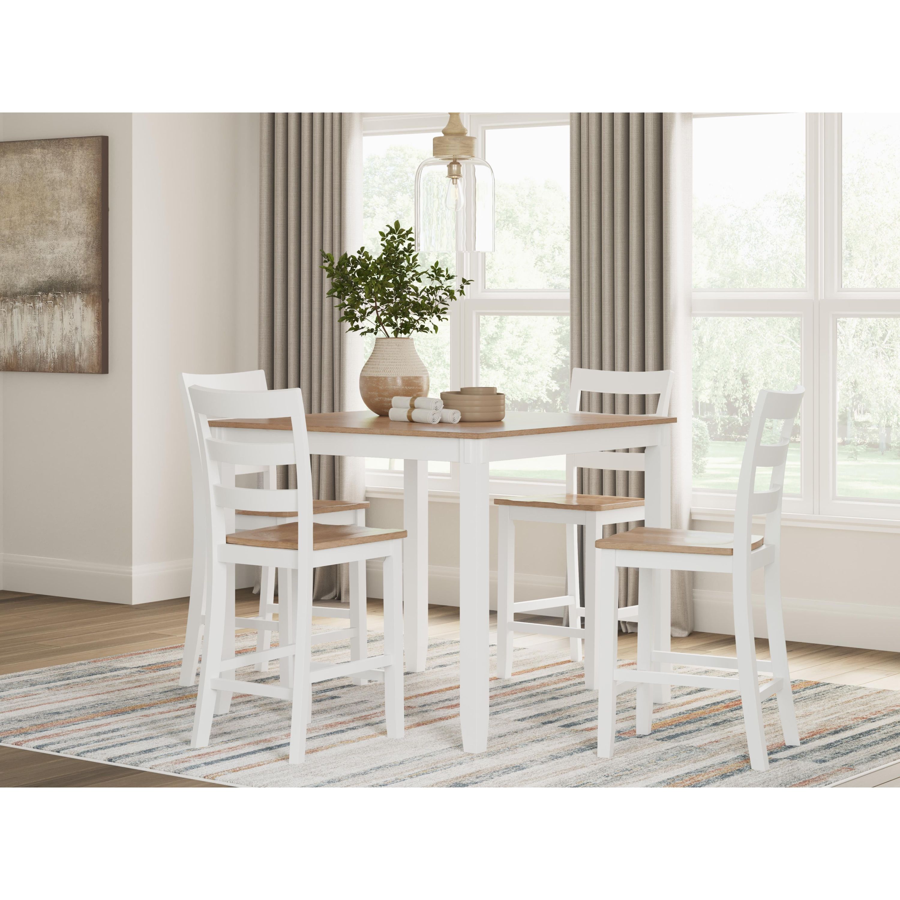Signature Design by Ashley Gesthaven D398-223 Dining Room Counter Table Set - Image 3