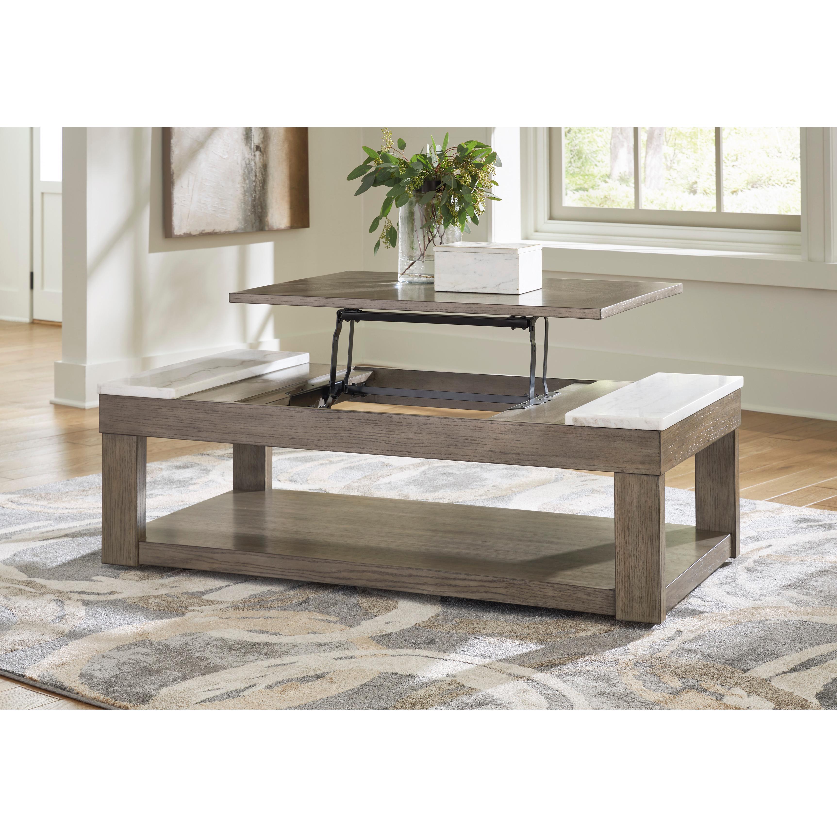 Signature Design by Ashley Loyaska T854T1 Lift-top Coffee Table and 2 End Tables - Image 3