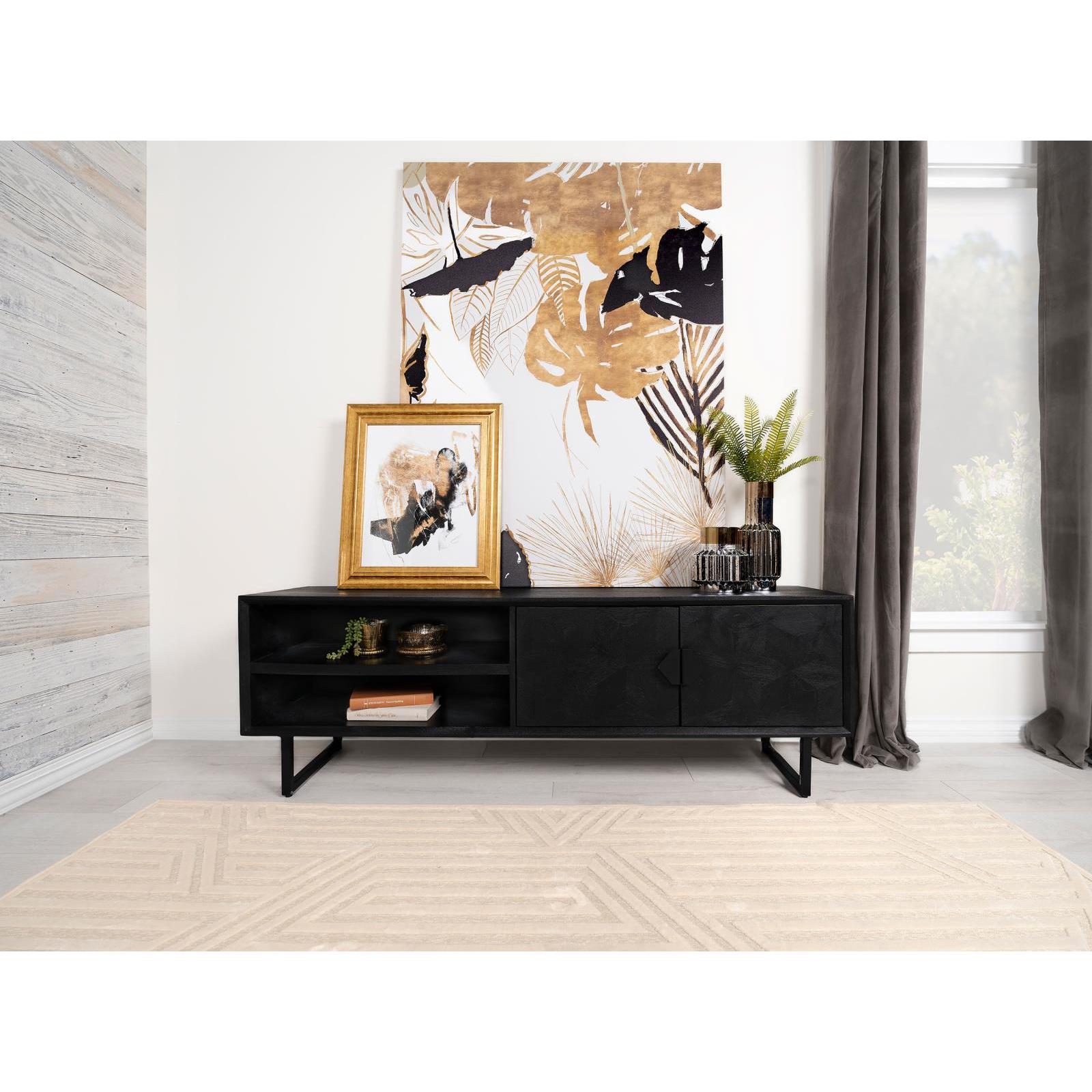 Coaster Furniture Marsden 703003 2-door Mango Wood 70" TV Stand - Charcoal Black - Image 2