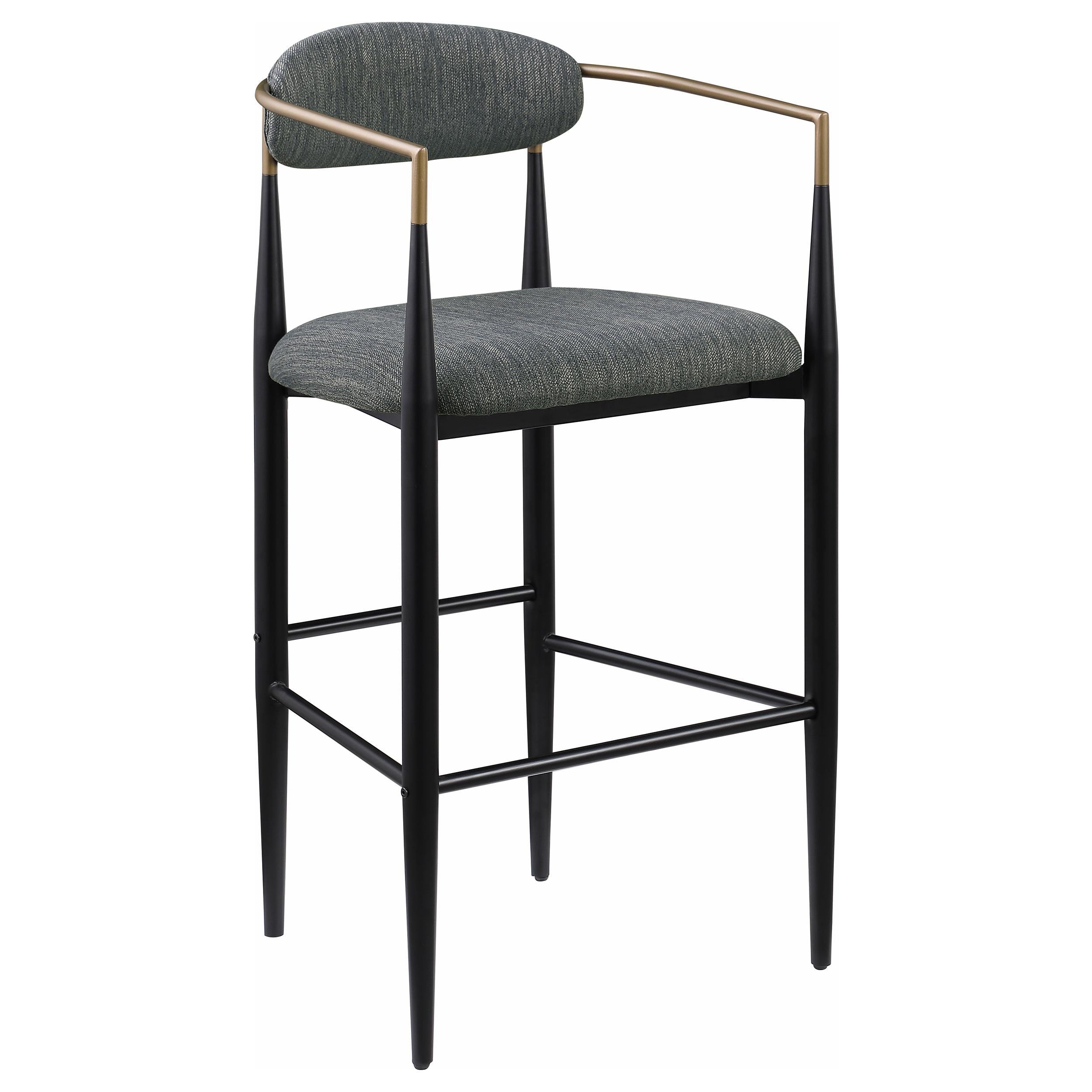 Coaster Furniture Tina 121189 Fabric Upholstered Bar Chair - Dark Grey - Image 1