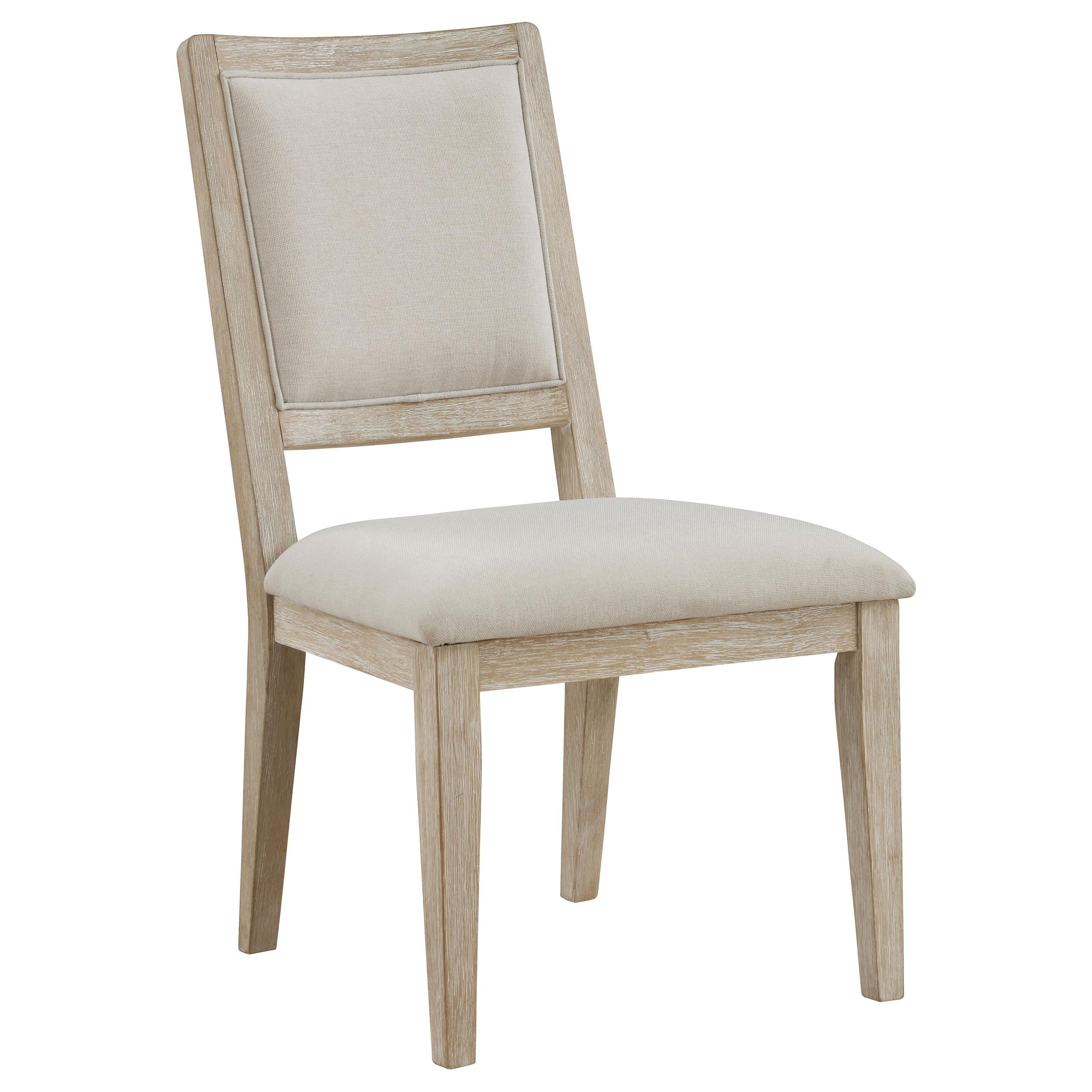 Coaster Furniture Trofello 123122 Cushioned Dining Side Chair - White Washed - Image 1