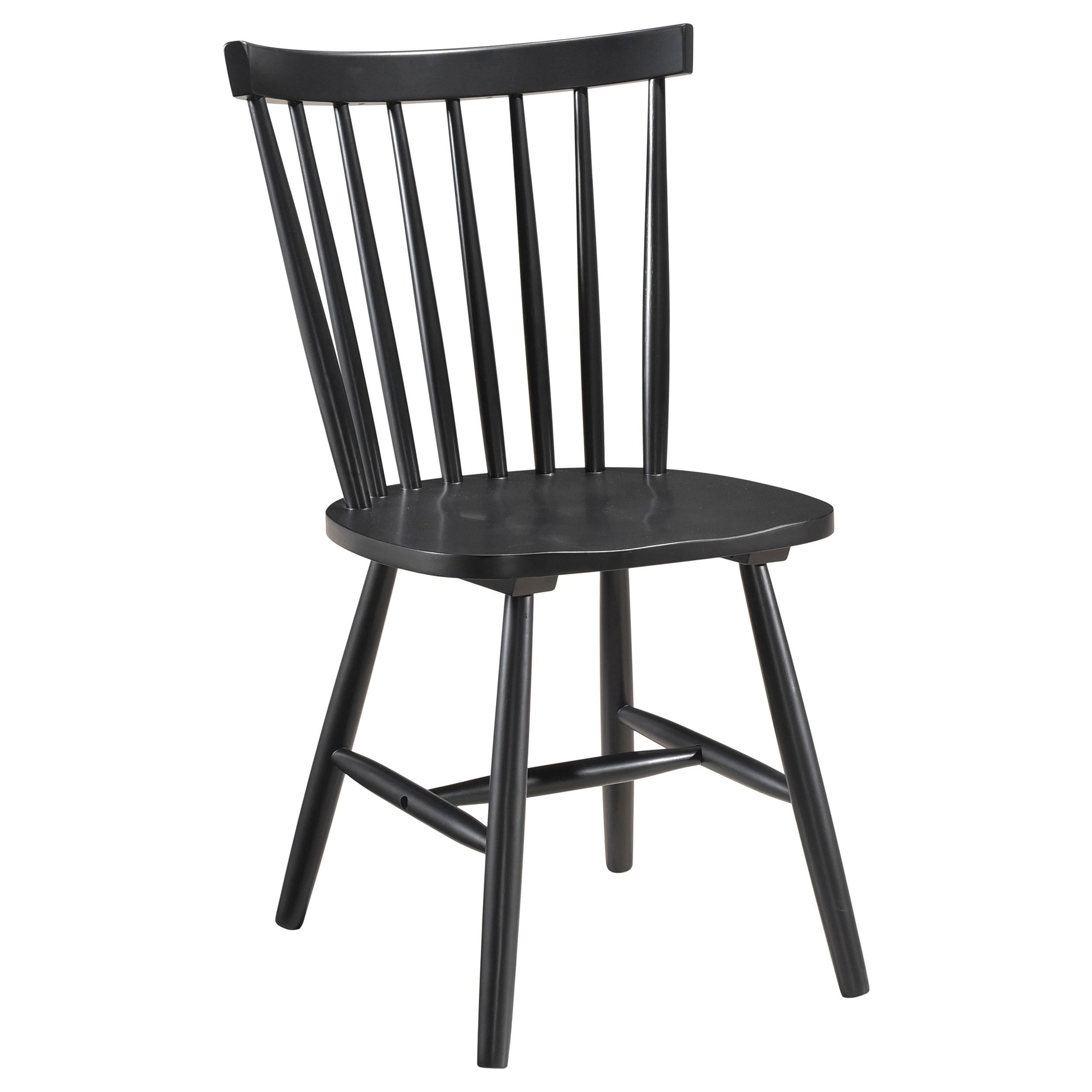 Coaster Furniture Hollyoak 183042 Windsor Wood Dining Side Chair - Black - Image 1