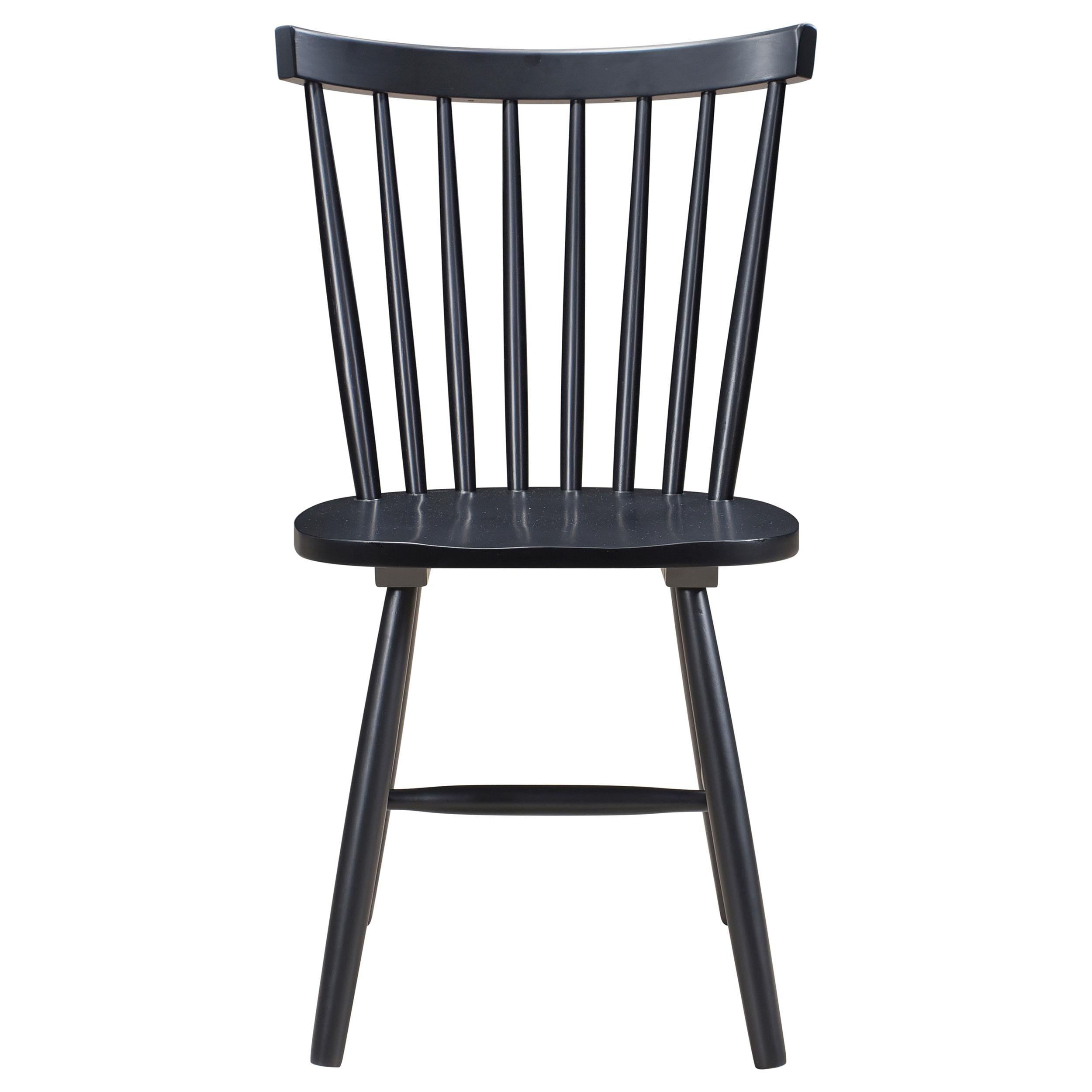 Coaster Furniture Hollyoak 183042 Windsor Wood Dining Side Chair - Black - Image 2