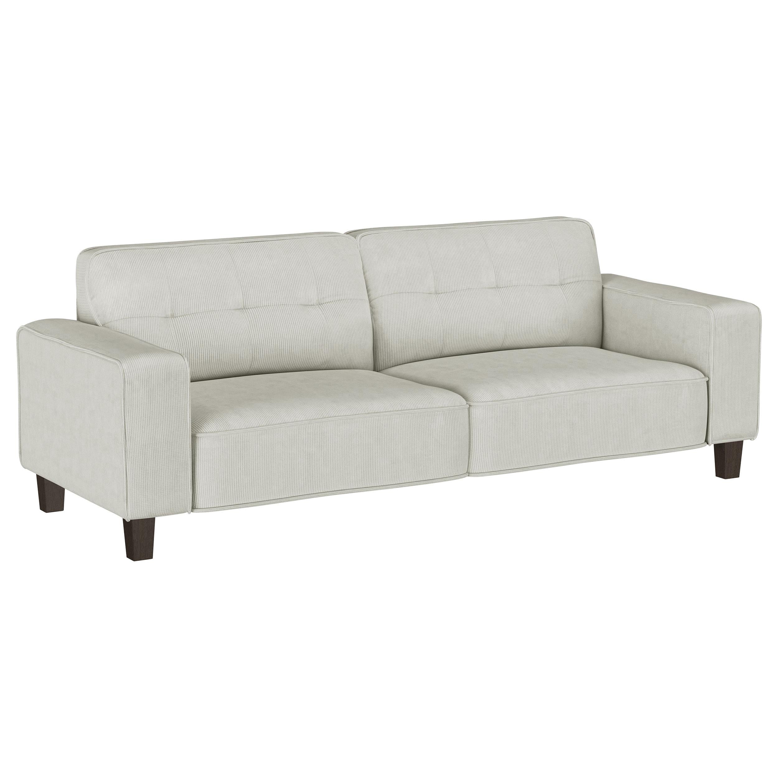 Coaster Furniture Deerhurst 509647 Upholstered Track Arm Tufted Sofa - Greige - Image 1