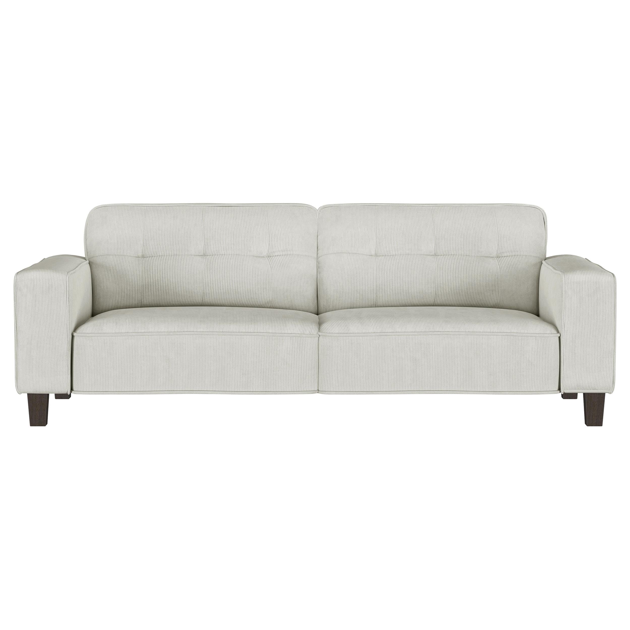 Coaster Furniture Deerhurst 509647 Upholstered Track Arm Tufted Sofa - Greige - Image 2