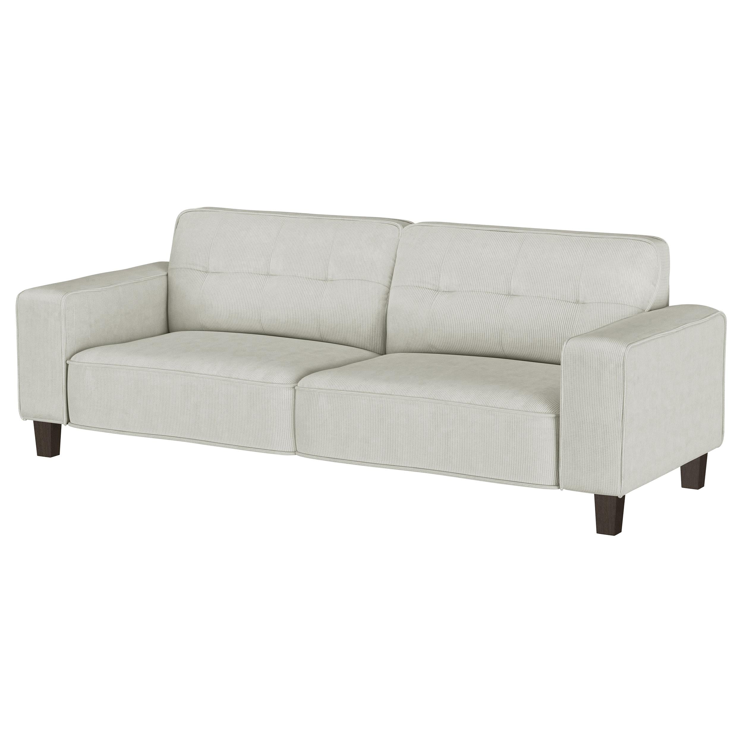 Coaster Furniture Deerhurst 509647 Upholstered Track Arm Tufted Sofa - Greige - Image 3