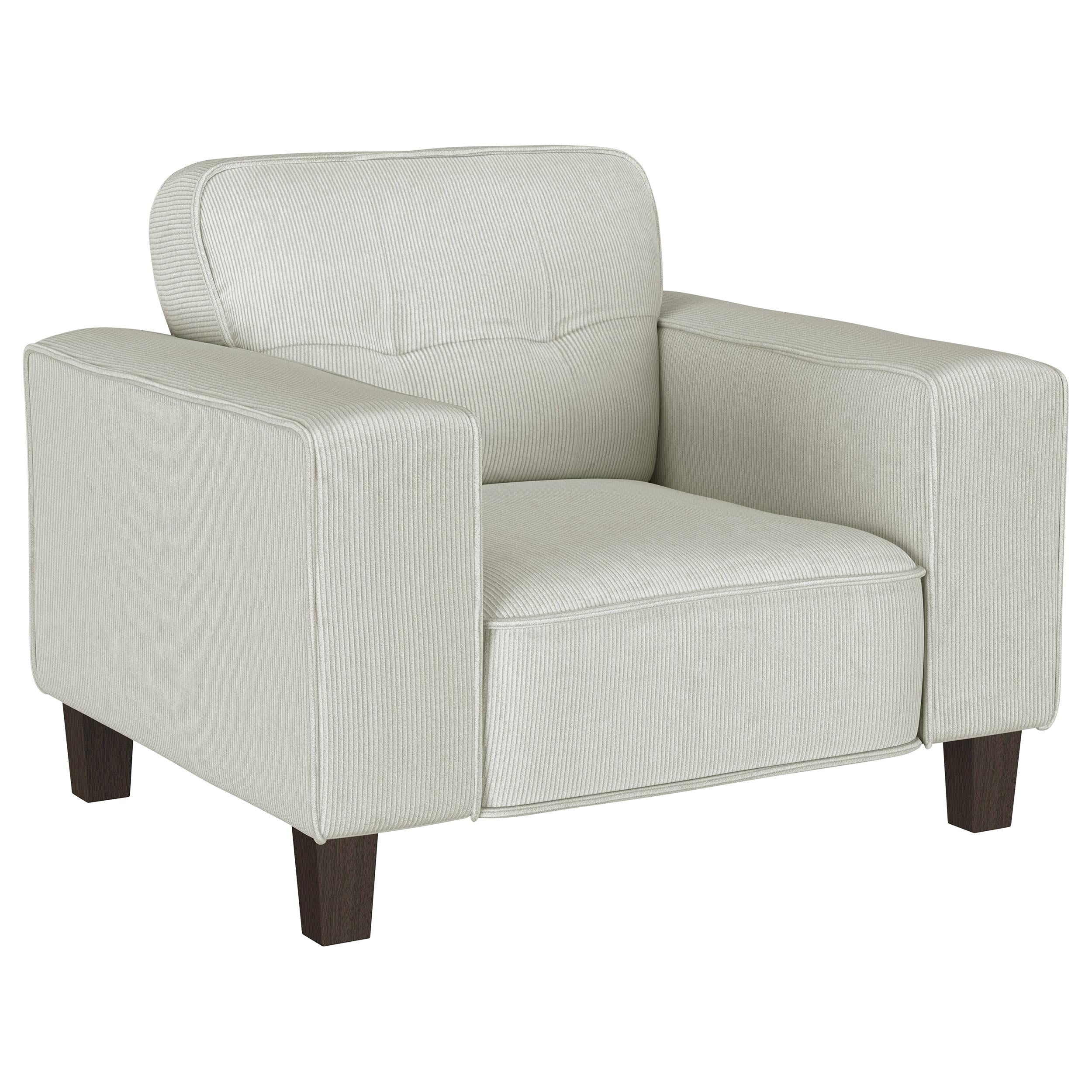 Coaster Furniture Deerhurst 509649 Upholstered Track Arm Tufted Accent Chair - Greige - Image 1