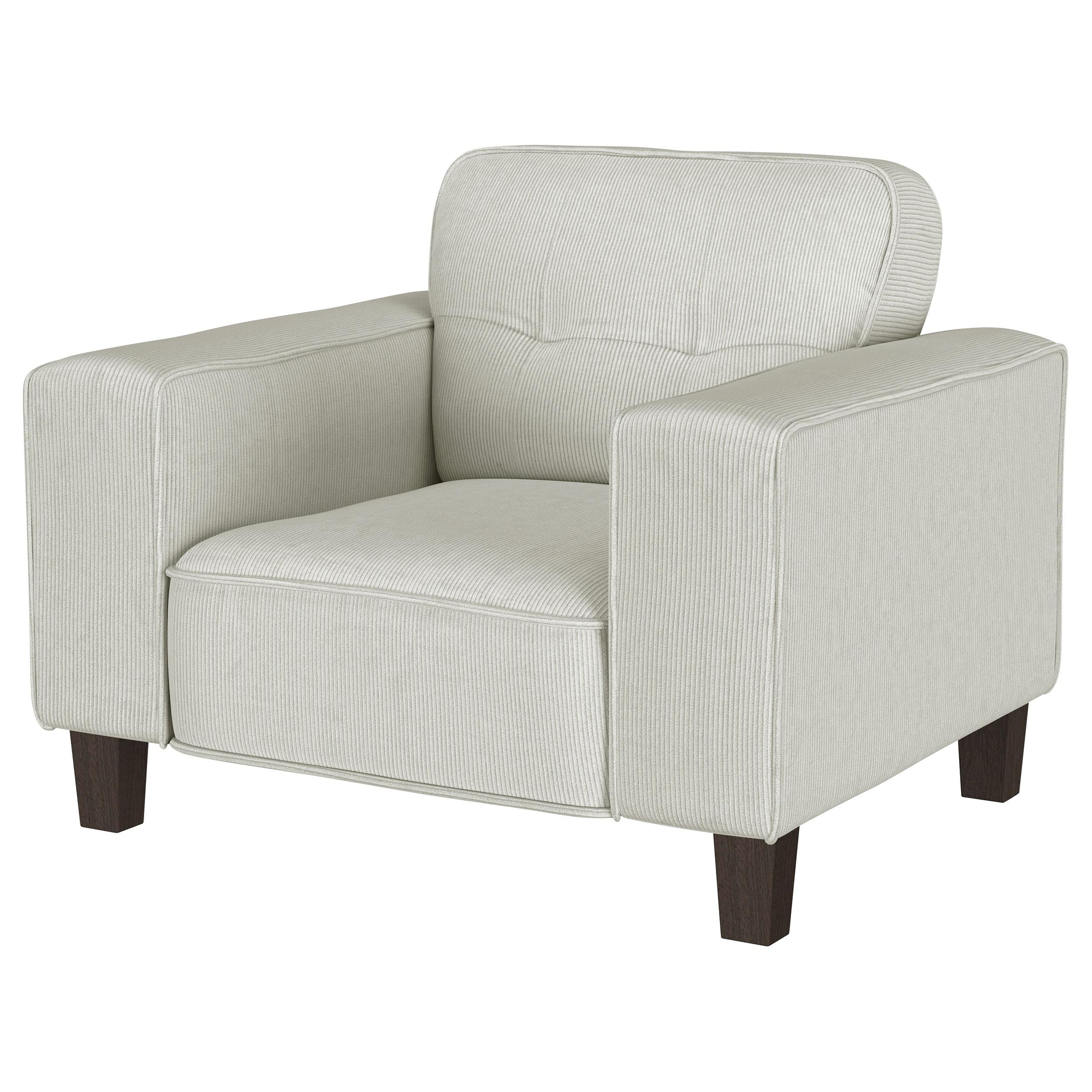 Coaster Furniture Deerhurst 509649 Upholstered Track Arm Tufted Accent Chair - Greige - Image 3