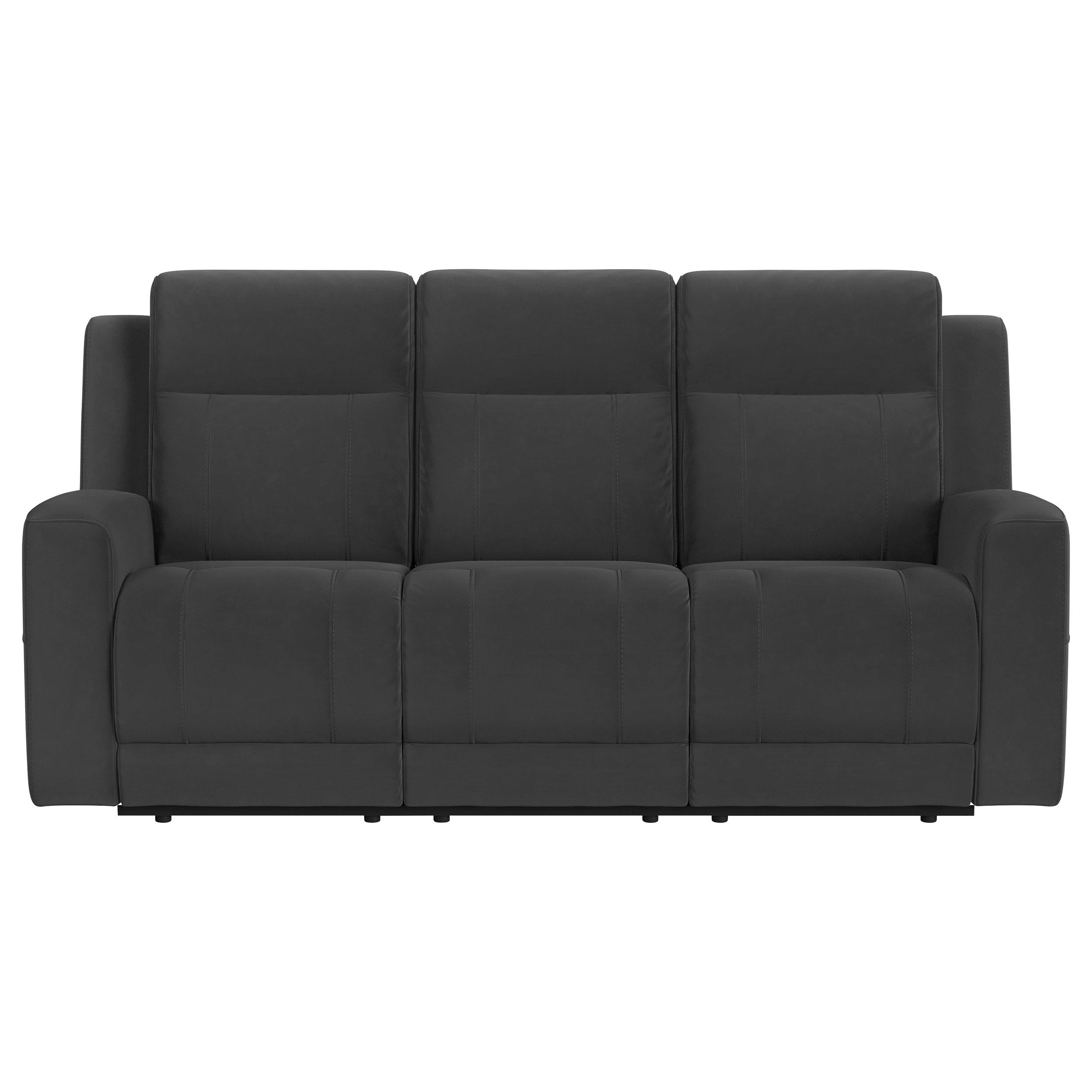 Coaster Furniture Brentwood 610284 Upholstered Motion Reclining Sofa - Dark Charcoal - Image 2