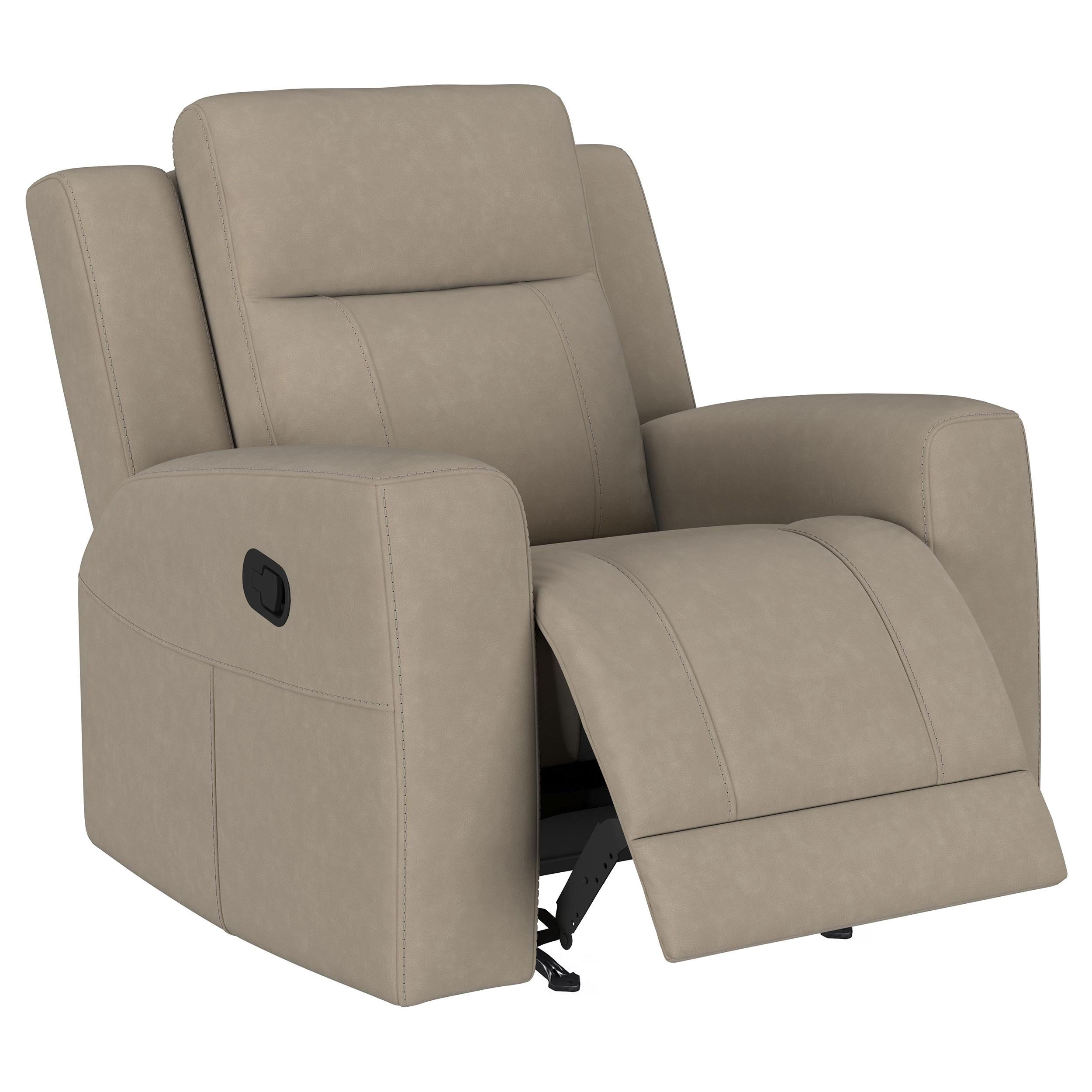 Coaster Furniture Brentwood 610283 Upholstered Recliner Chair - Taupe - Image 2