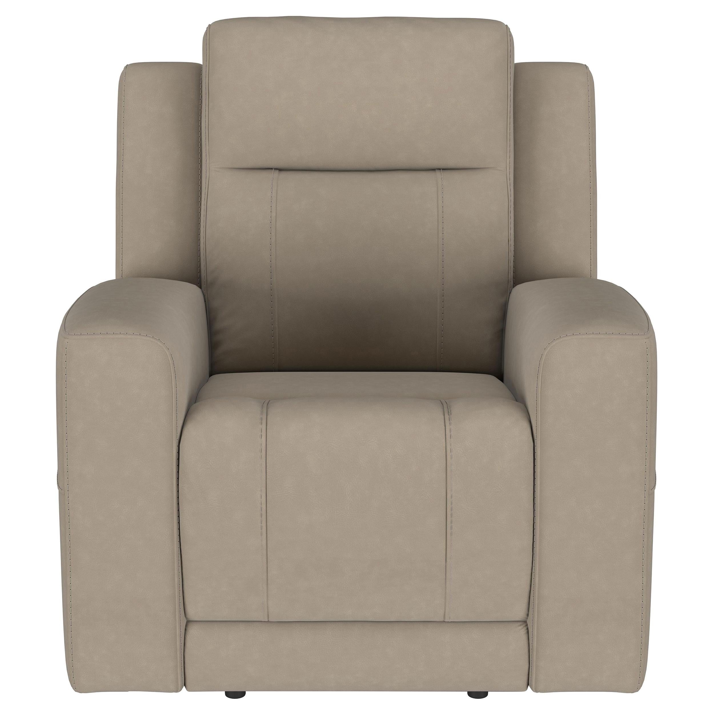 Coaster Furniture Brentwood 610283 Upholstered Recliner Chair - Taupe - Image 3