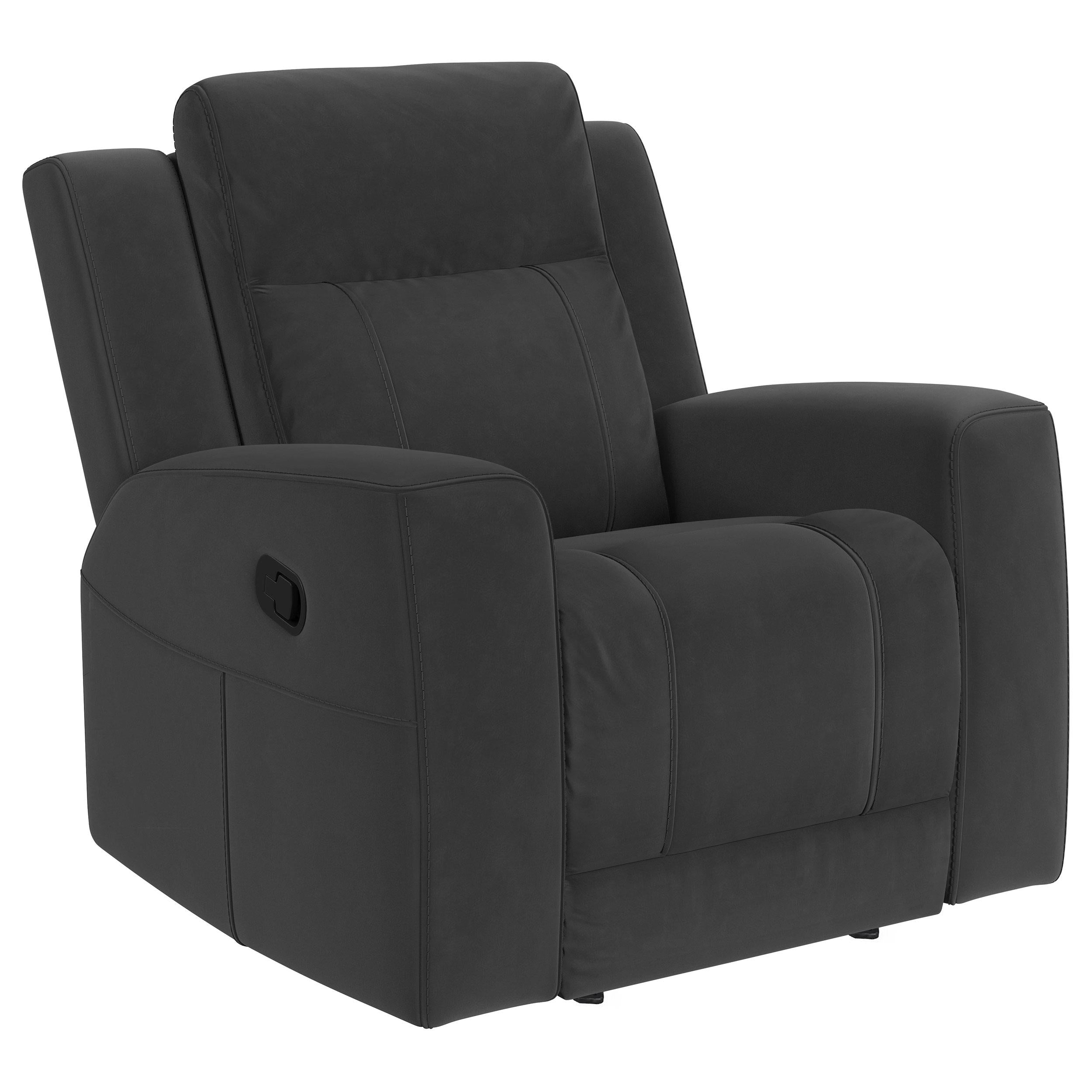 Coaster Furniture Brentwood 610286 Upholstered Recliner Chair - Dark Charcoal - Image 1
